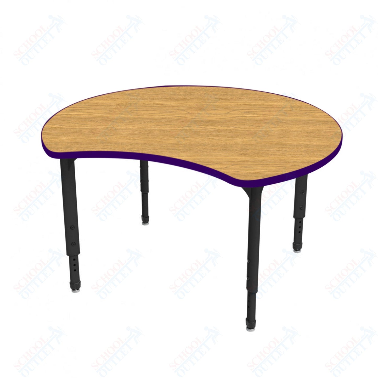 Marco Apex Series 48" Scoop Preschool Activity Table Height Adjustable Legs 17"-24" (38-2296-MB)