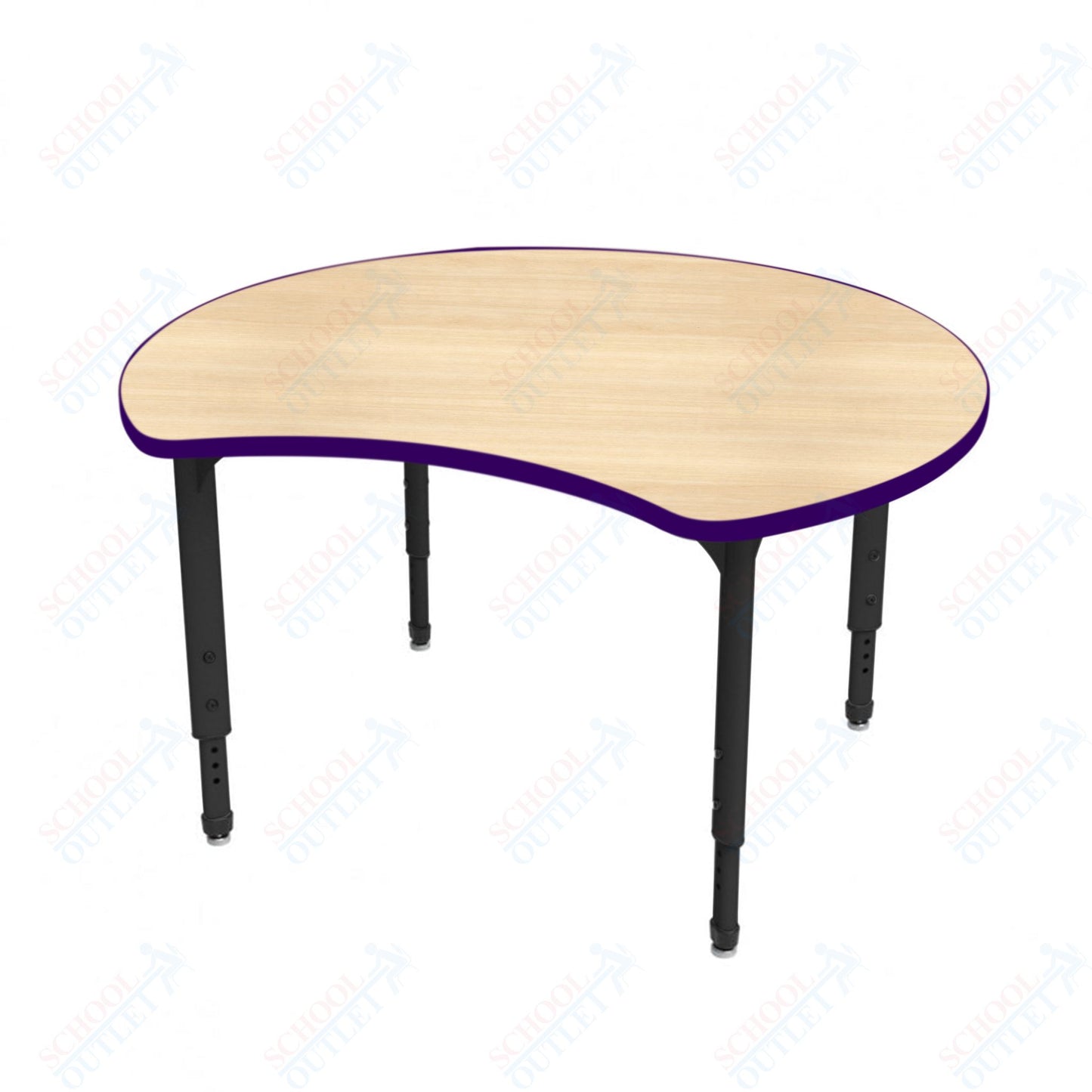 Marco Apex Series 48" Scoop Preschool Activity Table Height Adjustable Legs 17"-24" (38-2296-MB)