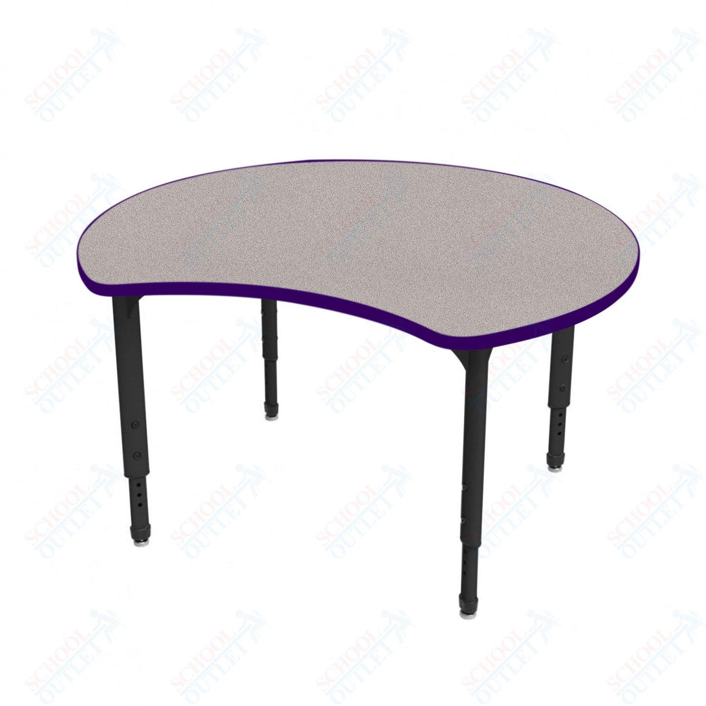 Marco Apex Series 48" Scoop Preschool Activity Table Height Adjustable Legs 17"-24" (38-2296-MB)