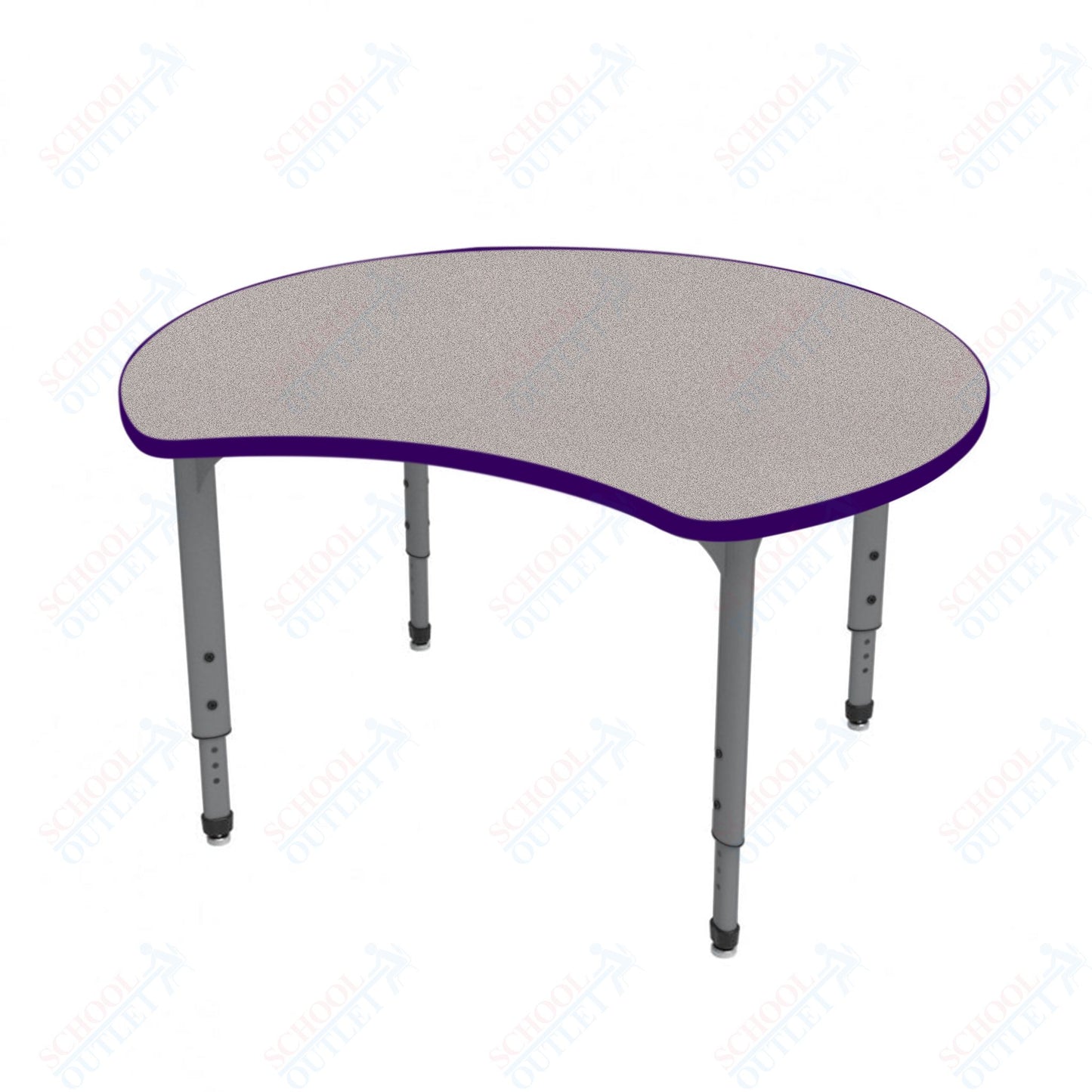 Marco Apex Series 48" Scoop Preschool Activity Table Height Adjustable Legs 17"-24" (38-2296-MB)