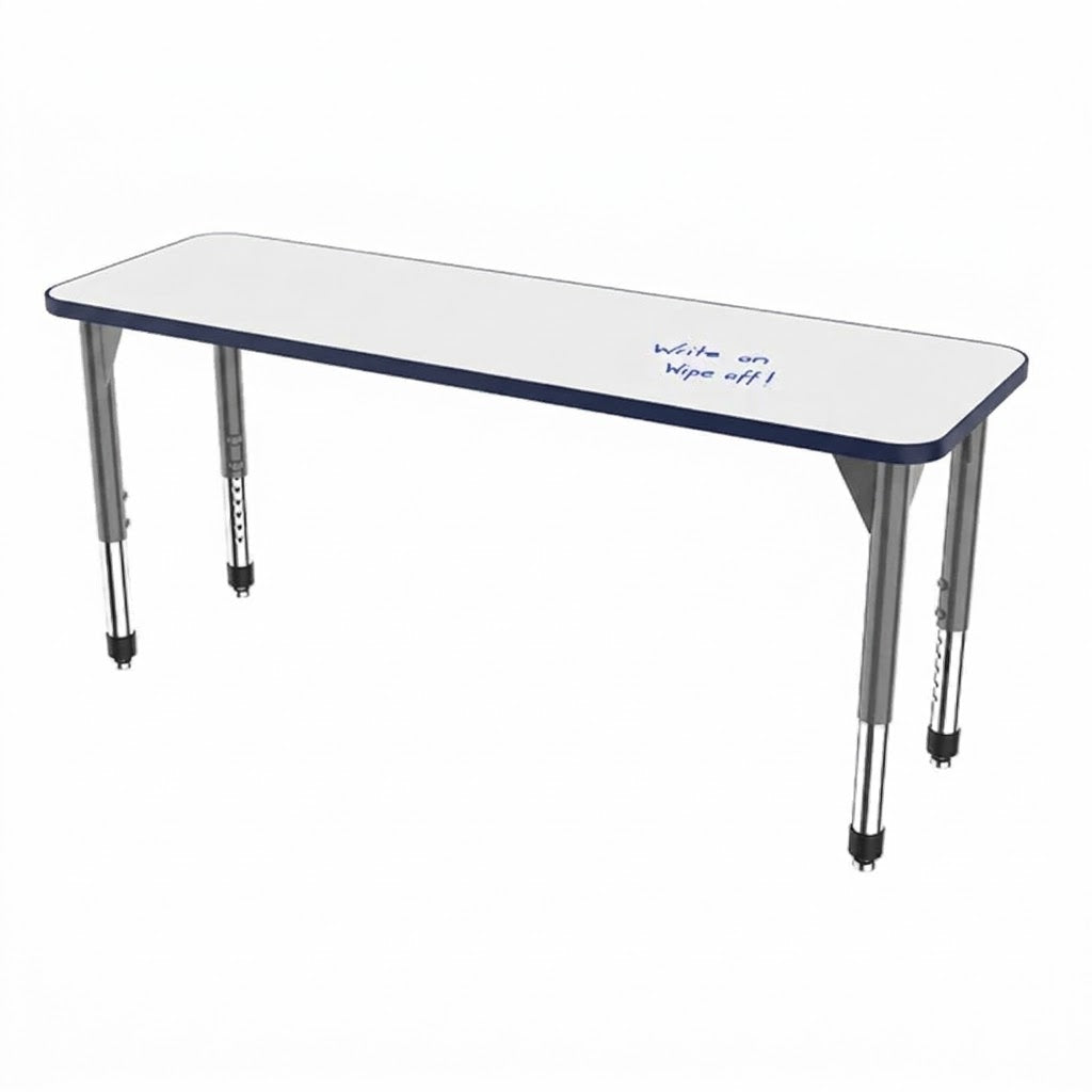 Marco Premier Series Rectangle Collaborative Desk w/ Dry Erase HPL Top 20" x 60" Adjustable Height 21"-31" (43-2222-DB)