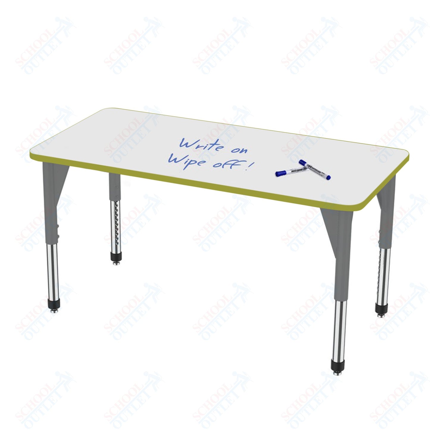 Marco Premier Series Rectangle Stand-Up Table w/ Dry Erase Top 36" x 72" Adj Height 32"-42" (43-2248-DA)