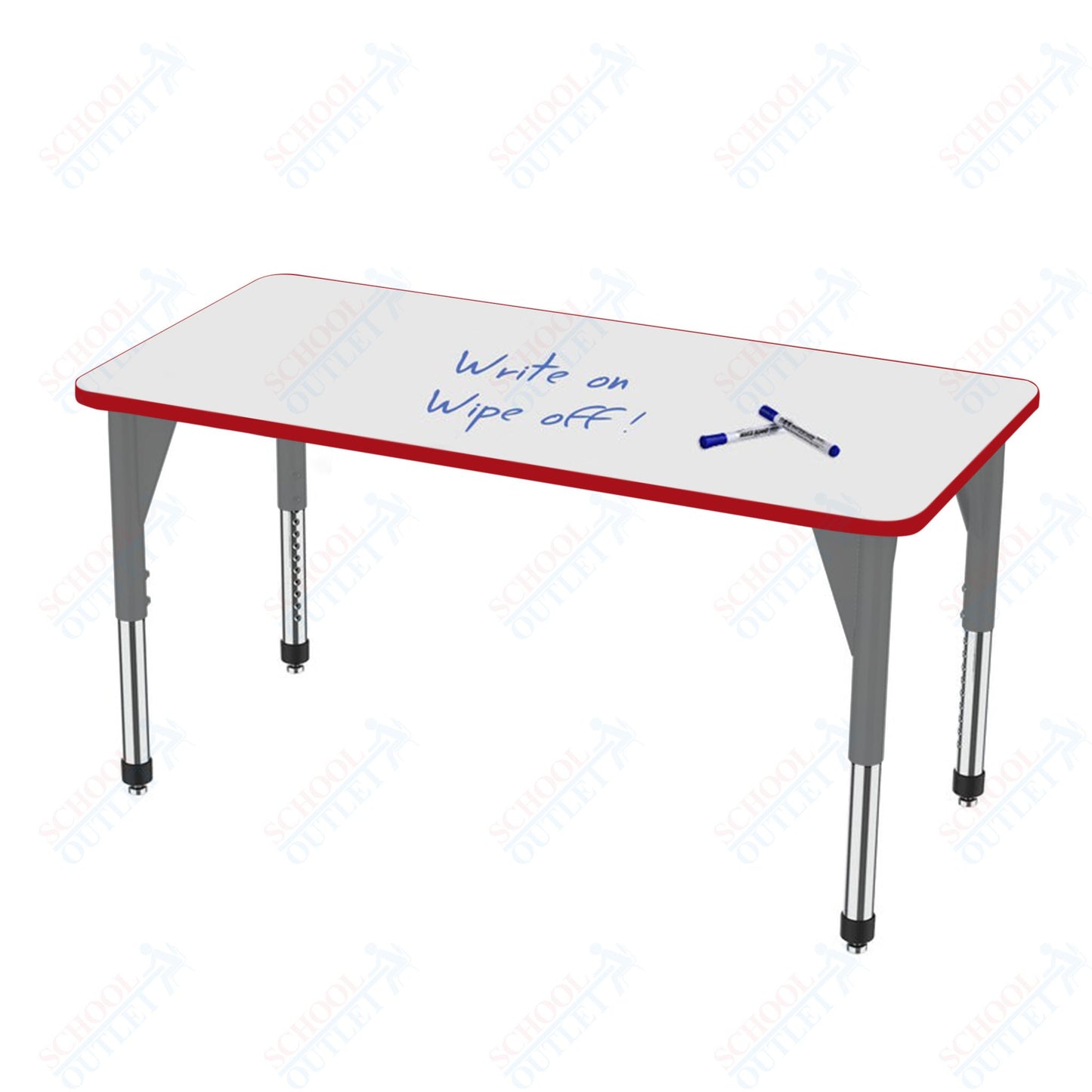 Marco Premier Series Rectangle Stand-Up Table w/ Dry Erase Top 36" x 72" Adj Height 32"-42" (43-2248-DA)