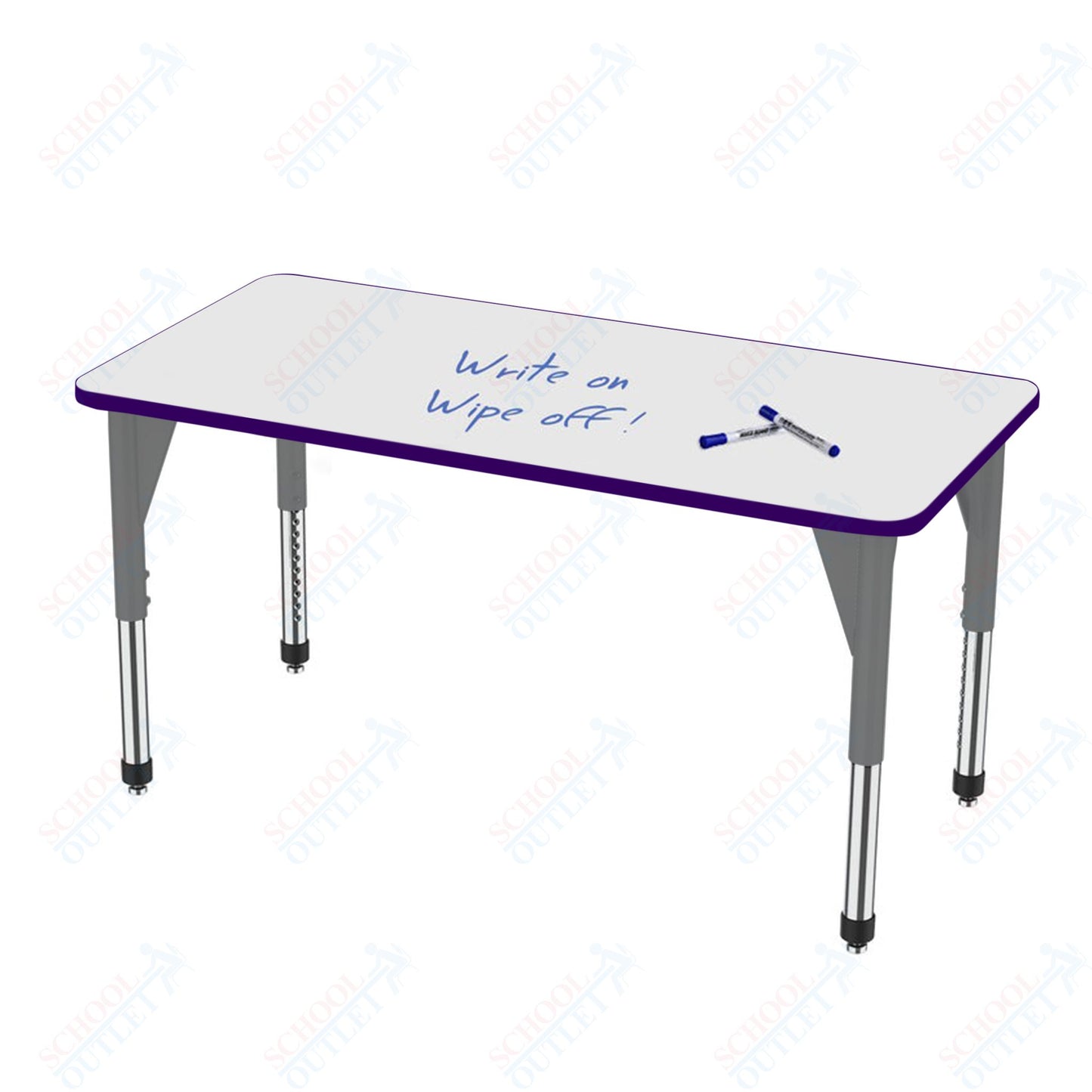 Marco Premier Series Rectangle Stand-Up Table w/ Dry Erase Top 36" x 72" Adj Height 32"-42" (43-2248-DA)