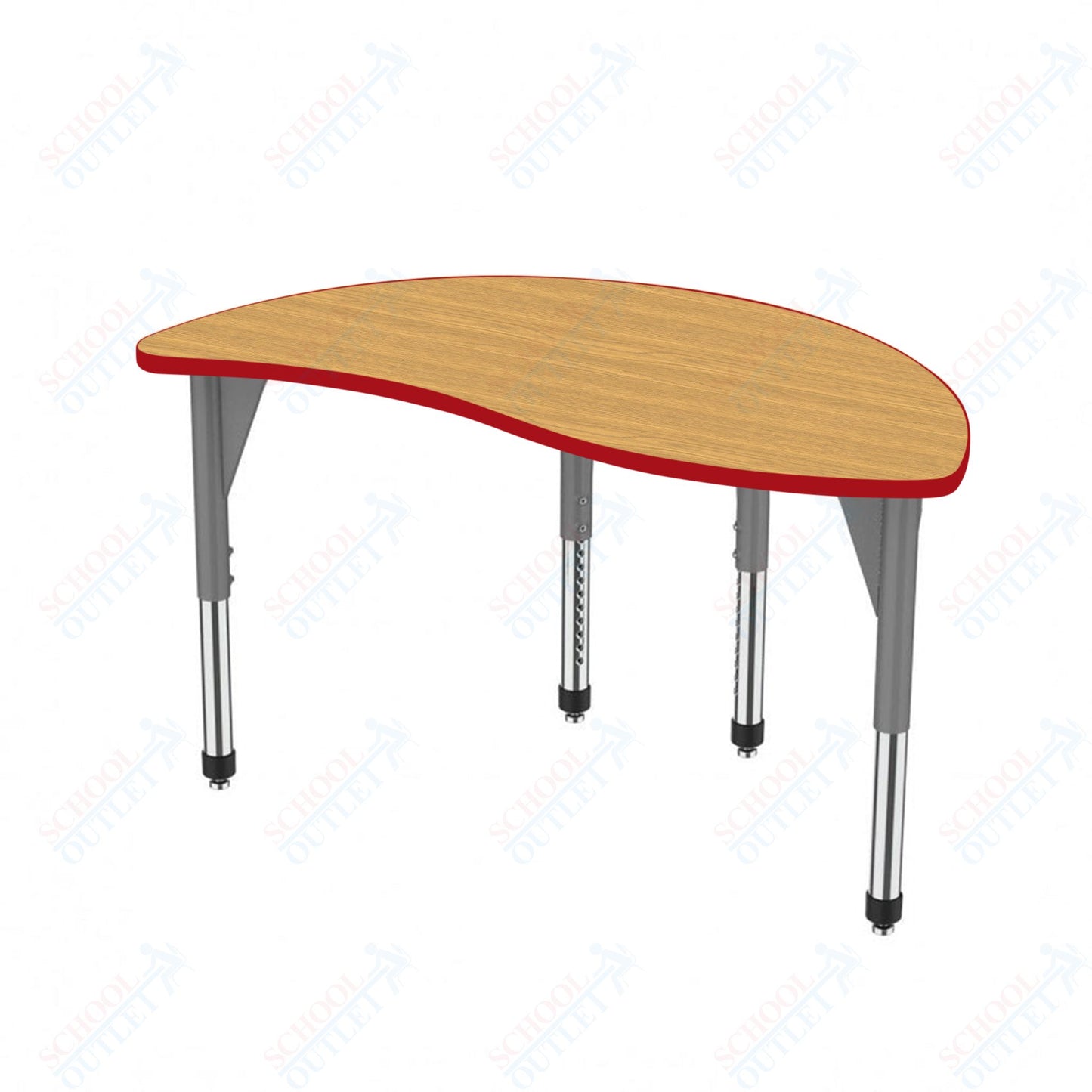 Marco Premier Series Wave Half Round Stand-Up Table 30" x 54" Adjustable Height 32"-42" (43-2252-MA)