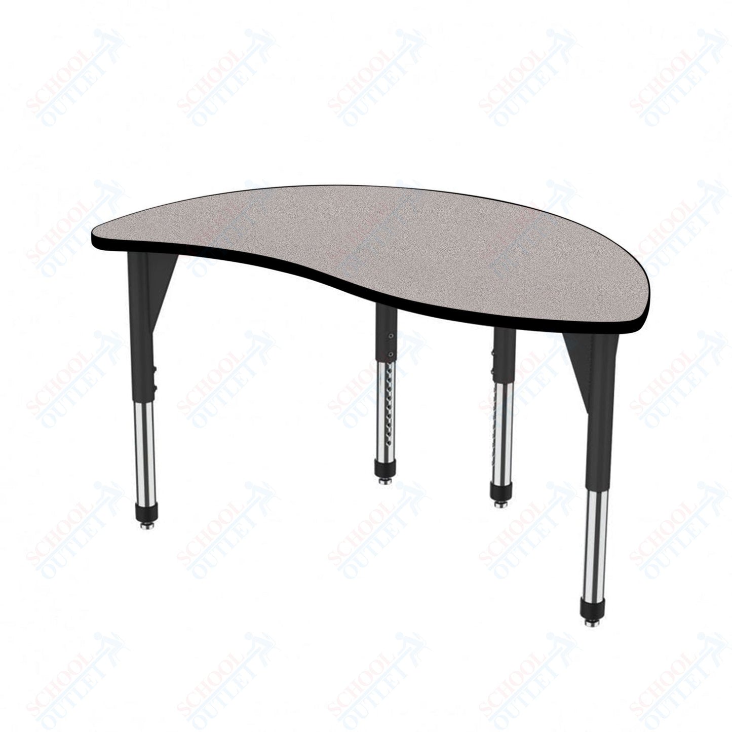 Marco Premier Series Wave Half Round Stand-Up Table 30" x 54" Adjustable Height 32"-42" (43-2252-MA)