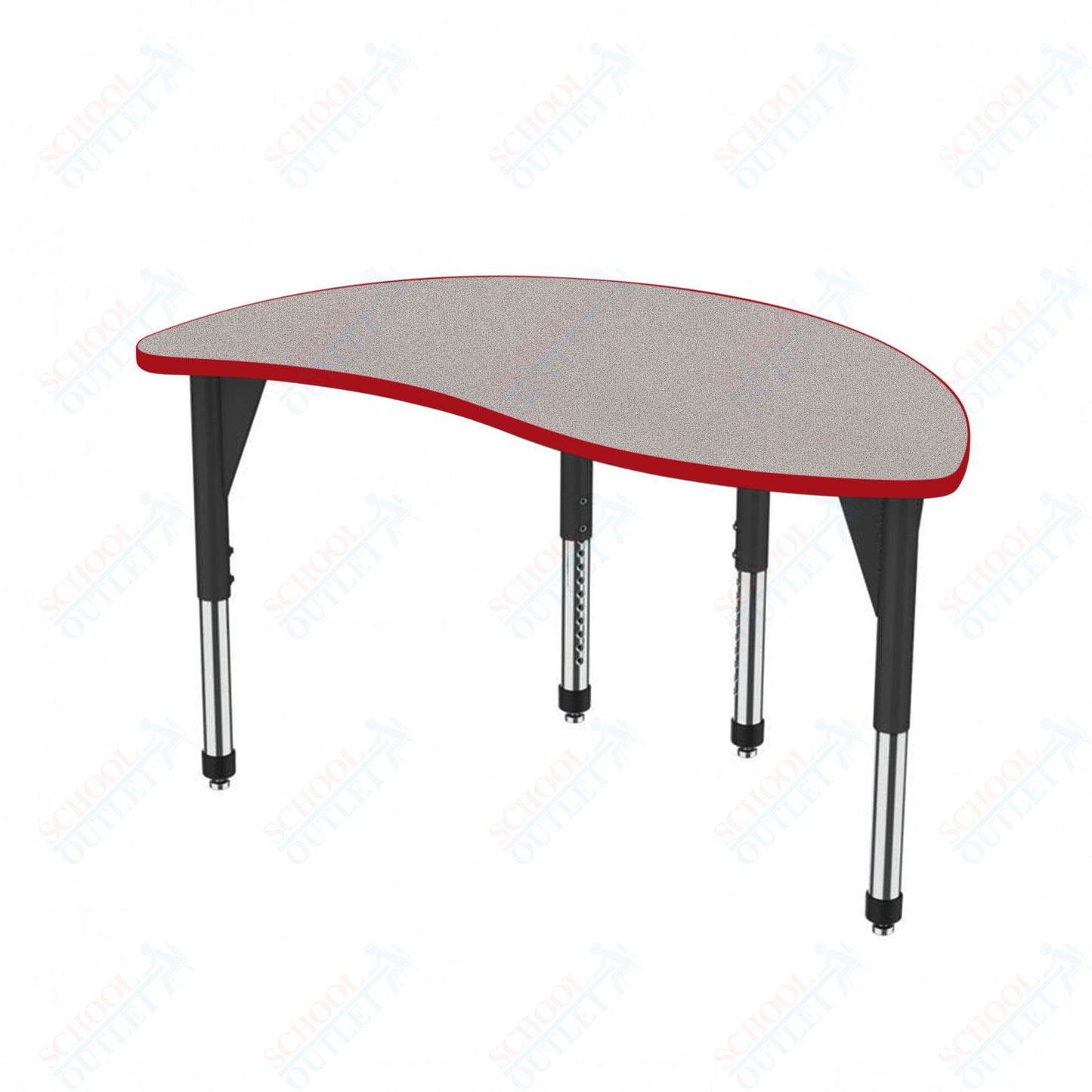 Marco Premier Series Wave Half Round Stand-Up Table 30" x 54" Adjustable Height 32"-42" (43-2252-MA)