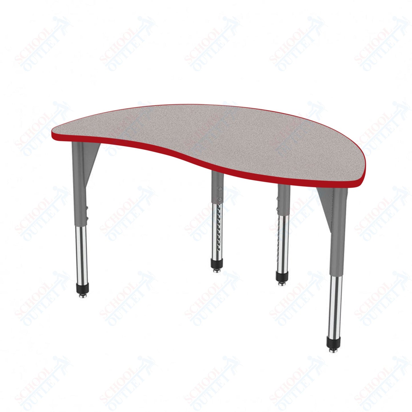 Marco Premier Series Wave Half Round Stand-Up Table 30" x 54" Adjustable Height 32"-42" (43-2252-MA)