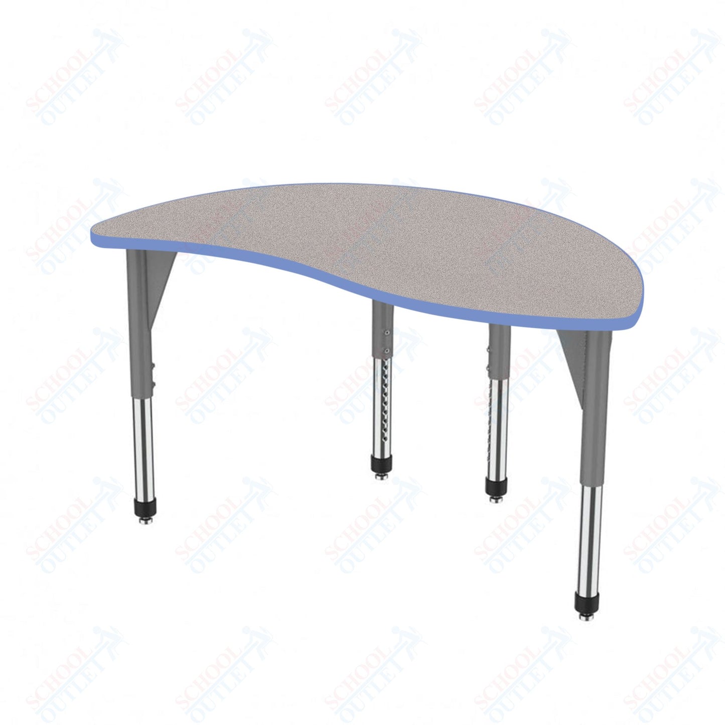 Marco Premier Series Wave Half Round Stand-Up Table 30" x 54" Adjustable Height 32"-42" (43-2252-MA)
