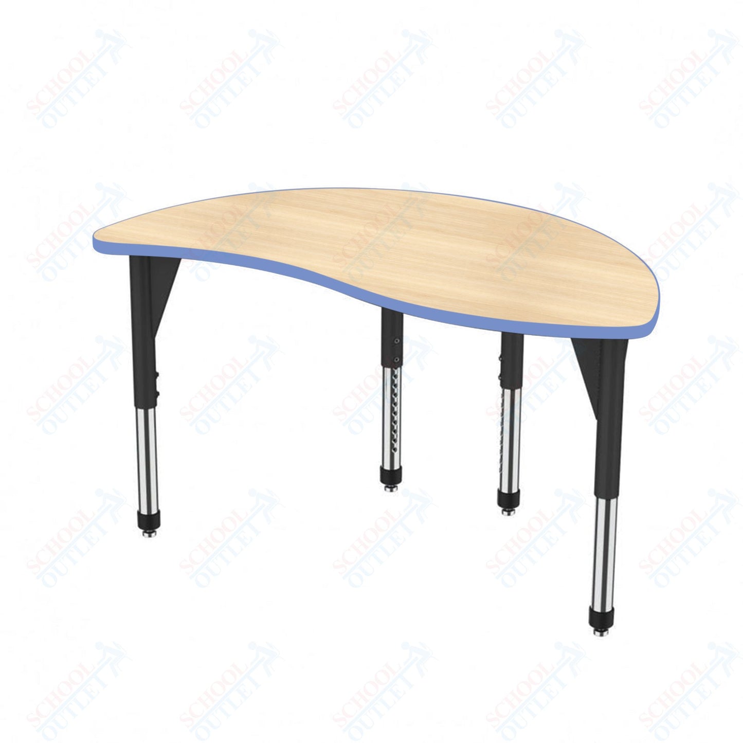 Marco Premier Series Wave Half Round Stand-Up Table 30" x 54" Adjustable Height 32"-42" (43-2252-MA)