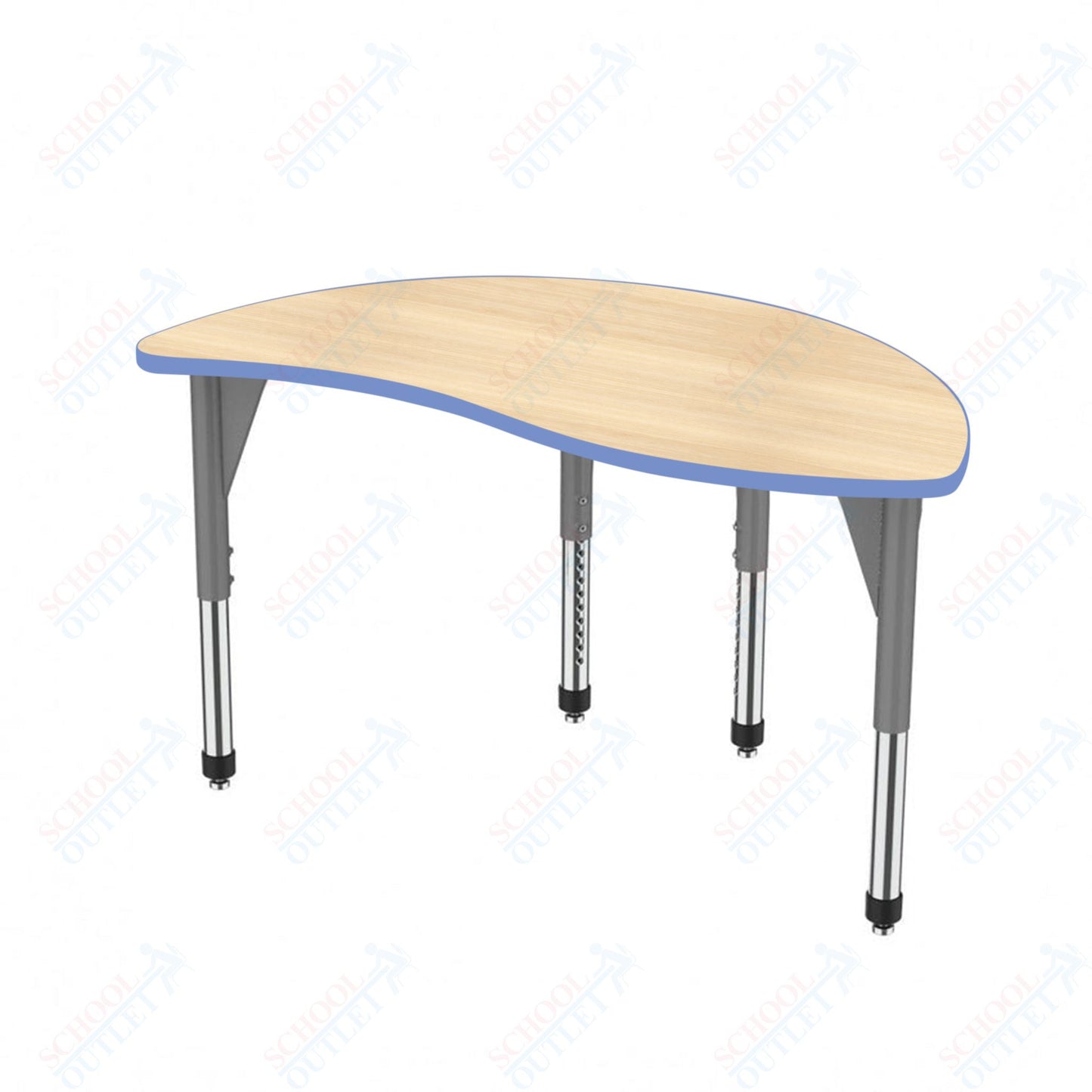Marco Premier Series Wave Half Round Stand-Up Table 30" x 54" Adjustable Height 32"-42" (43-2252-MA)