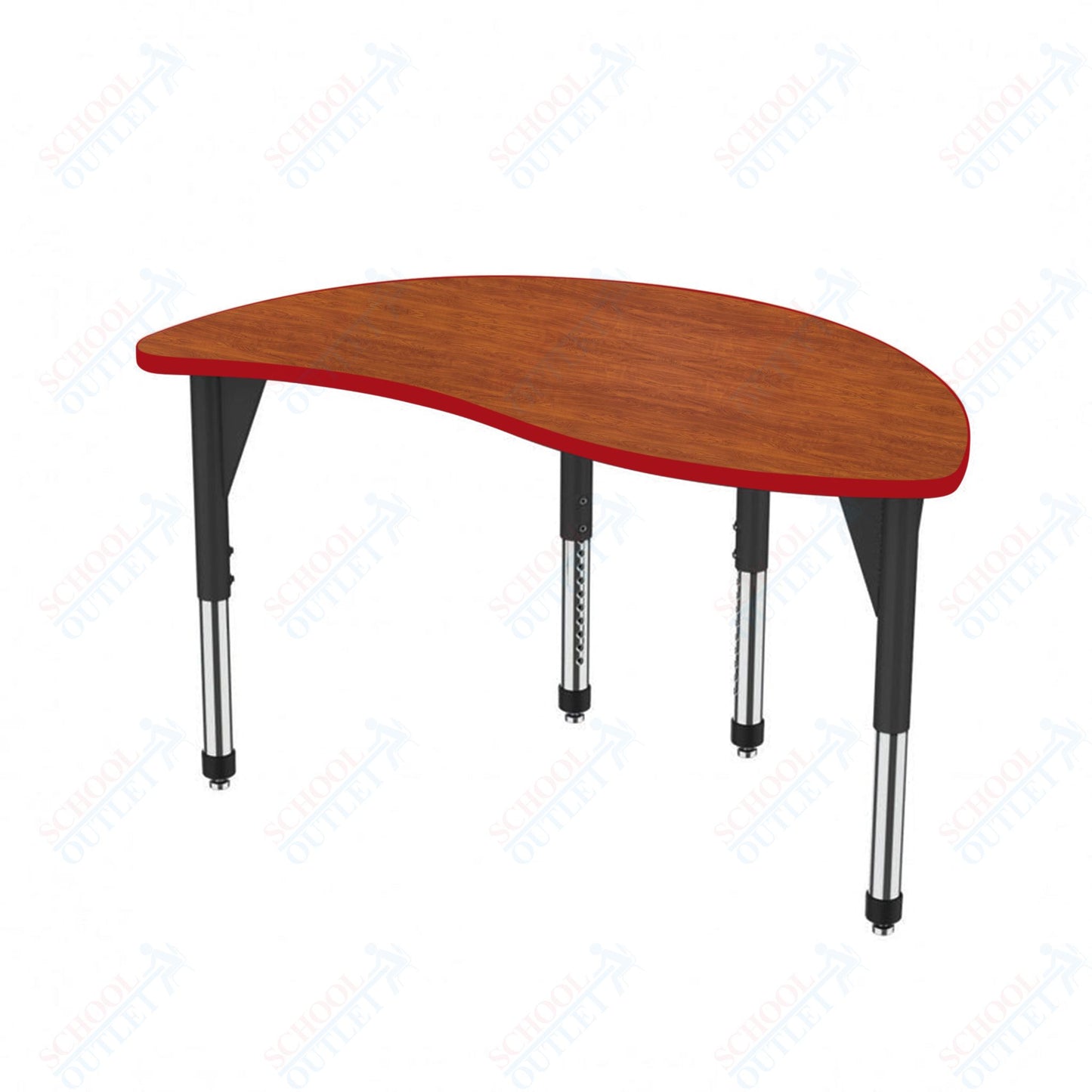 Marco Premier Series Wave Half Round Stand-Up Table 30" x 54" Adjustable Height 32"-42" (43-2252-MA)