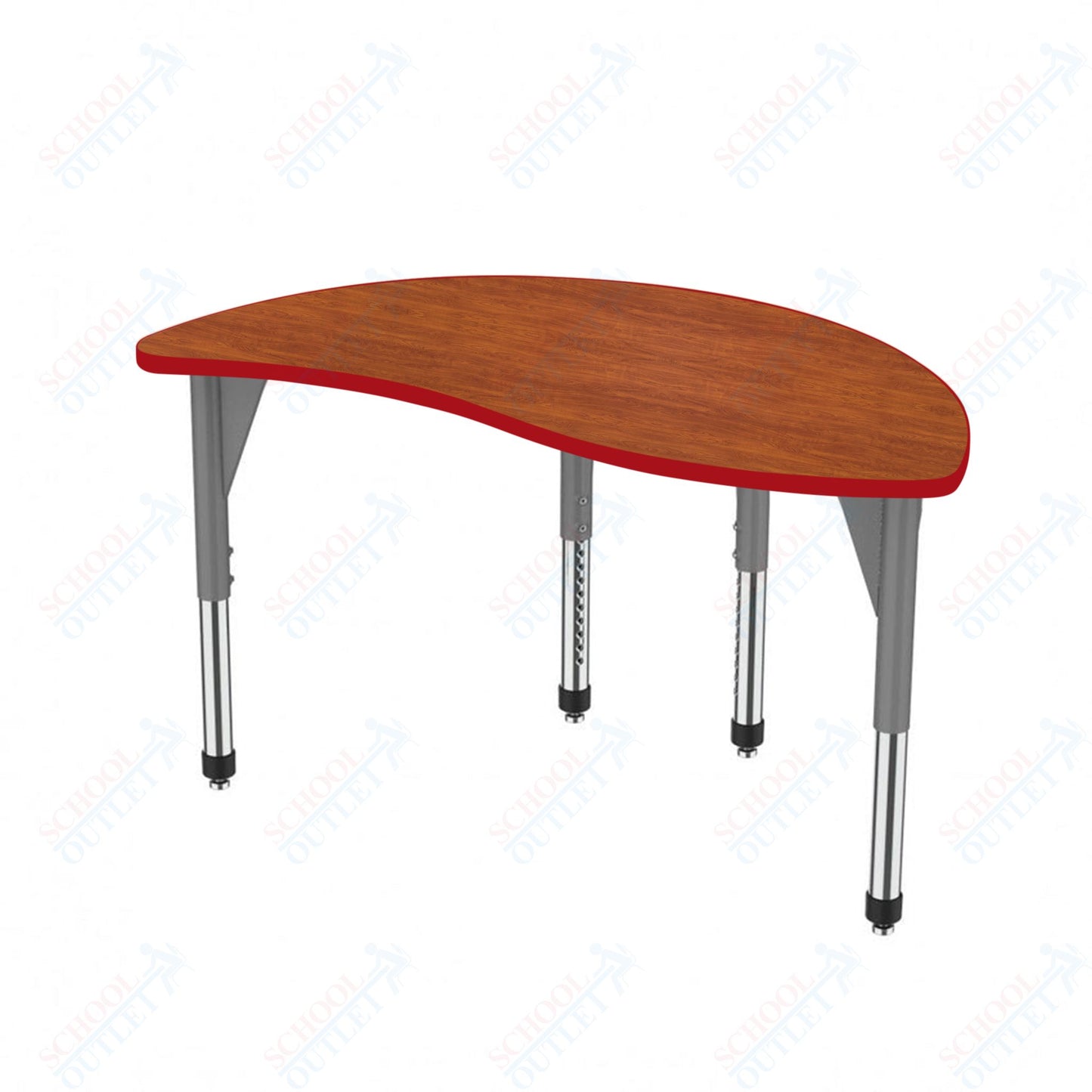 Marco Premier Series Wave Half Round Stand-Up Table 30" x 54" Adjustable Height 32"-42" (43-2252-MA)
