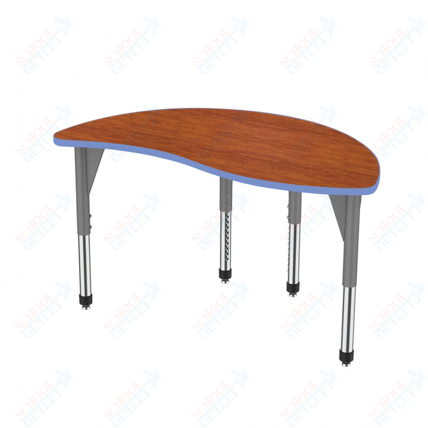 Marco Premier Series Wave Half Round Stand-Up Table 30" x 54" Adjustable Height 32"-42" (43-2252-MA)