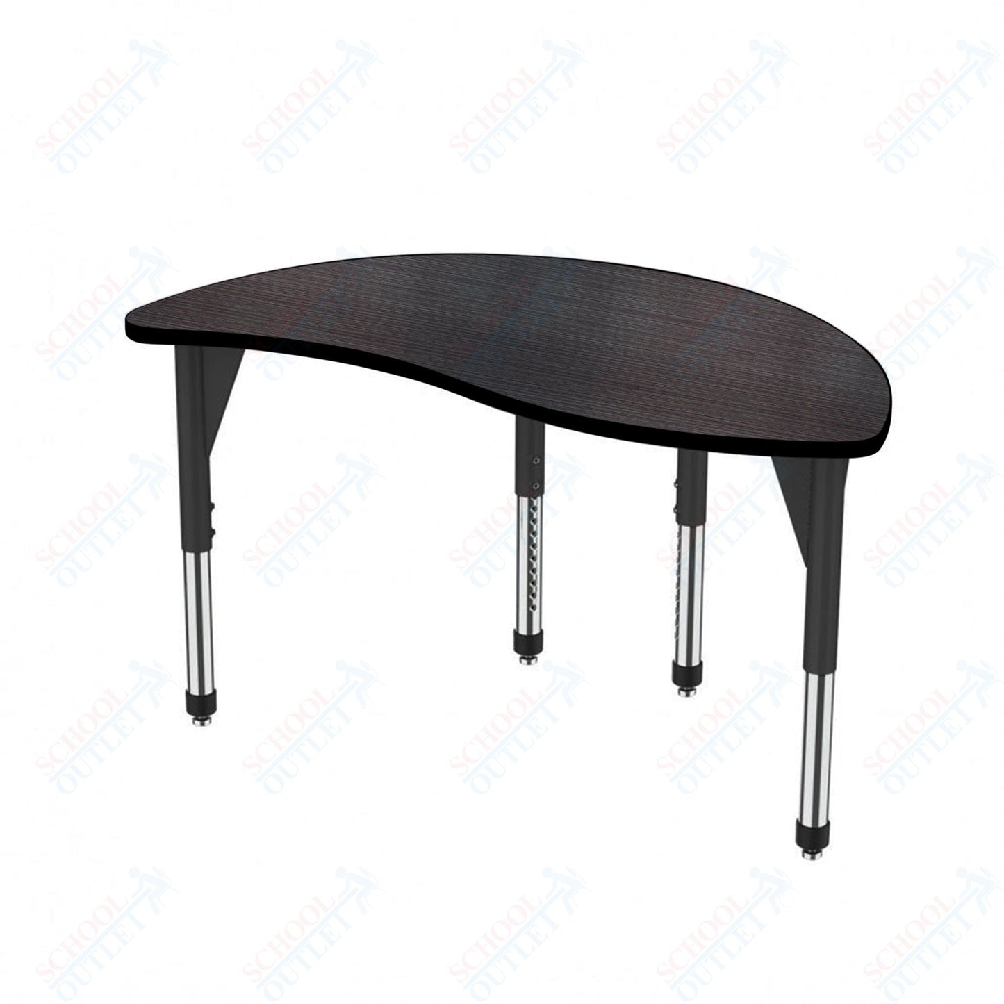 Marco Premier Series Wave Half Round Stand-Up Table 30" x 54" Adjustable Height 32"-42" (43-2252-MA)