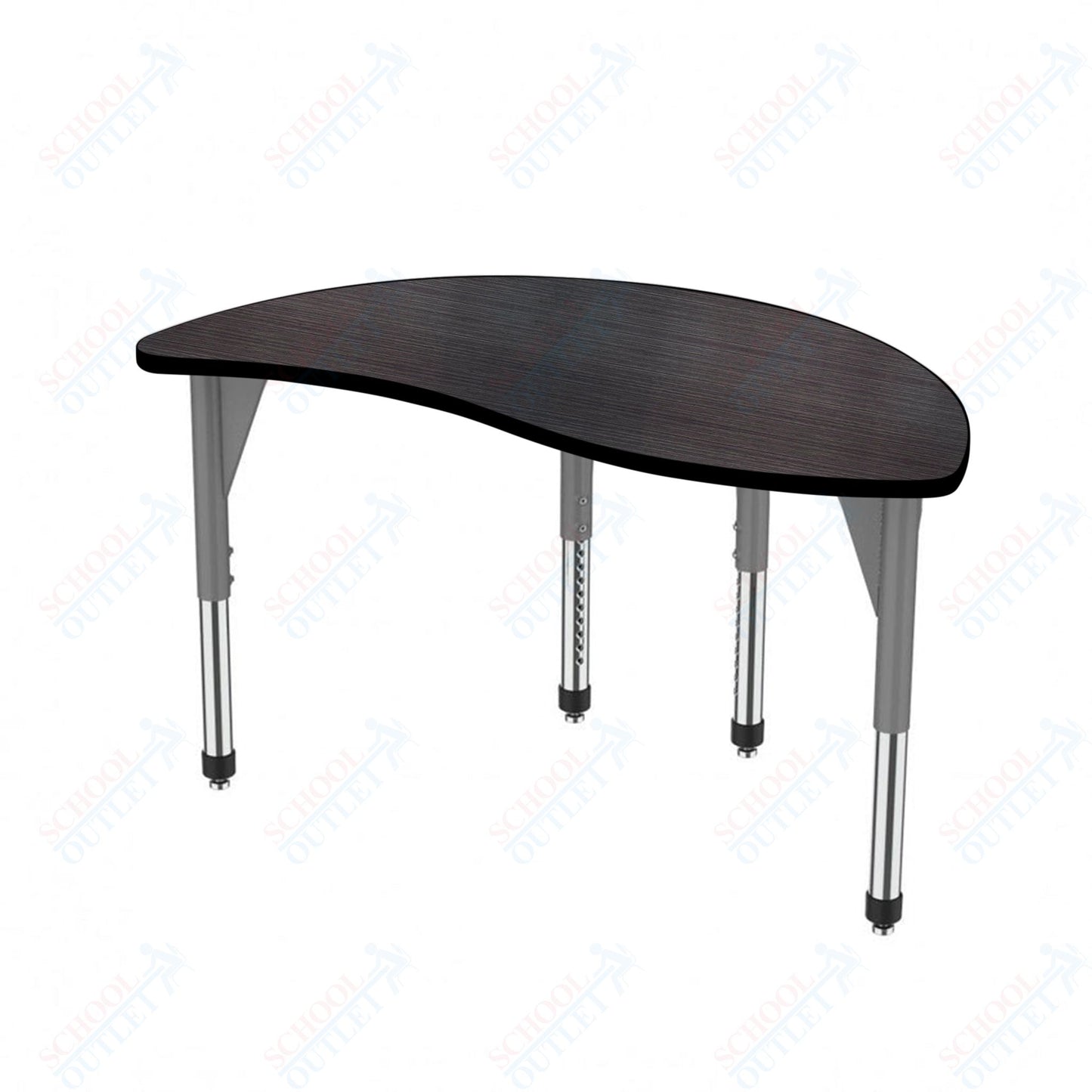 Marco Premier Series Wave Half Round Stand-Up Table 30" x 54" Adjustable Height 32"-42" (43-2252-MA)