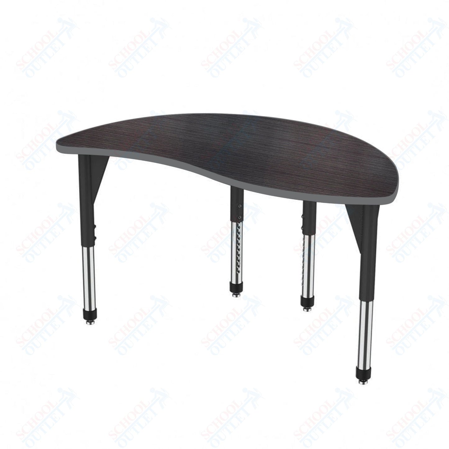 Marco Premier Series Wave Half Round Stand-Up Table 30" x 54" Adjustable Height 32"-42" (43-2252-MA)