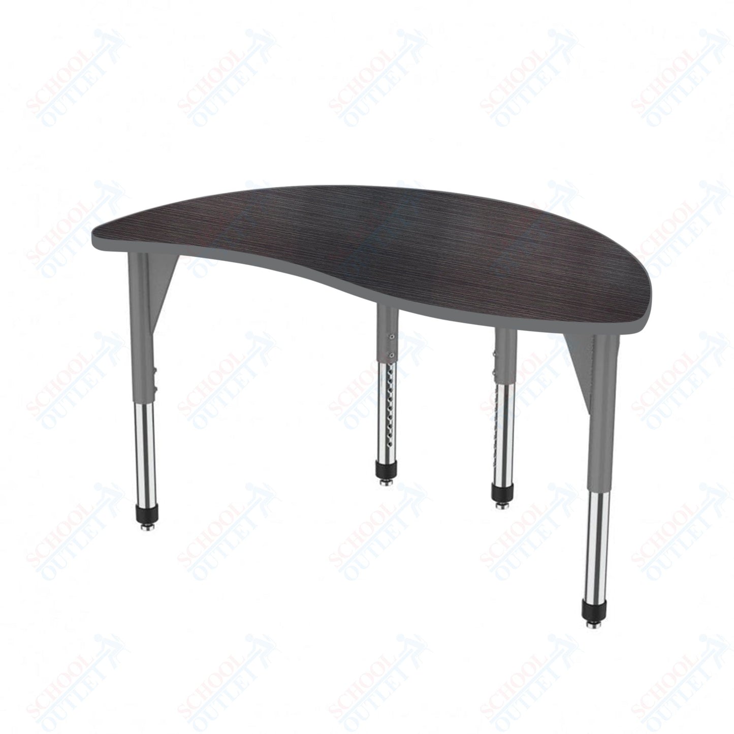 Marco Premier Series Wave Half Round Stand-Up Table 30" x 54" Adjustable Height 32"-42" (43-2252-MA)