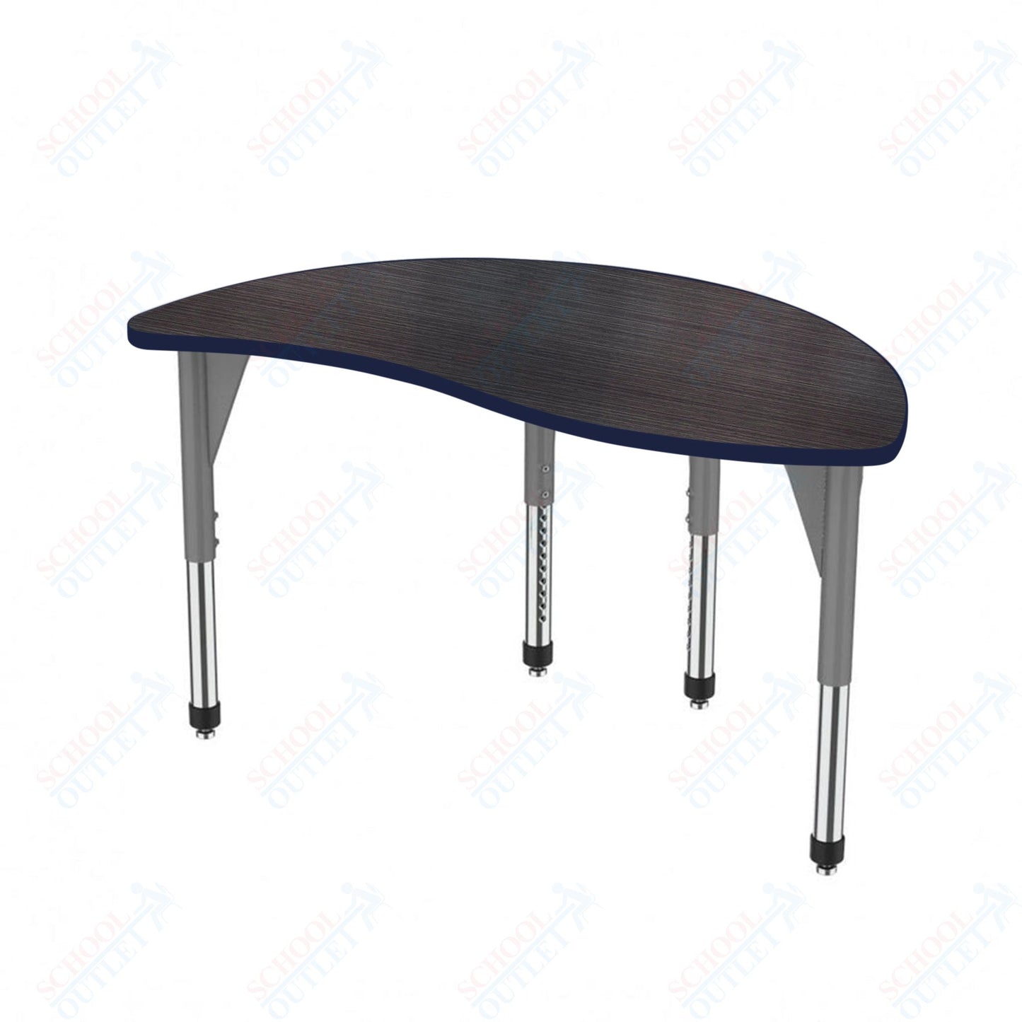 Marco Premier Series Wave Half Round Stand-Up Table 30" x 54" Adjustable Height 32"-42" (43-2252-MA)