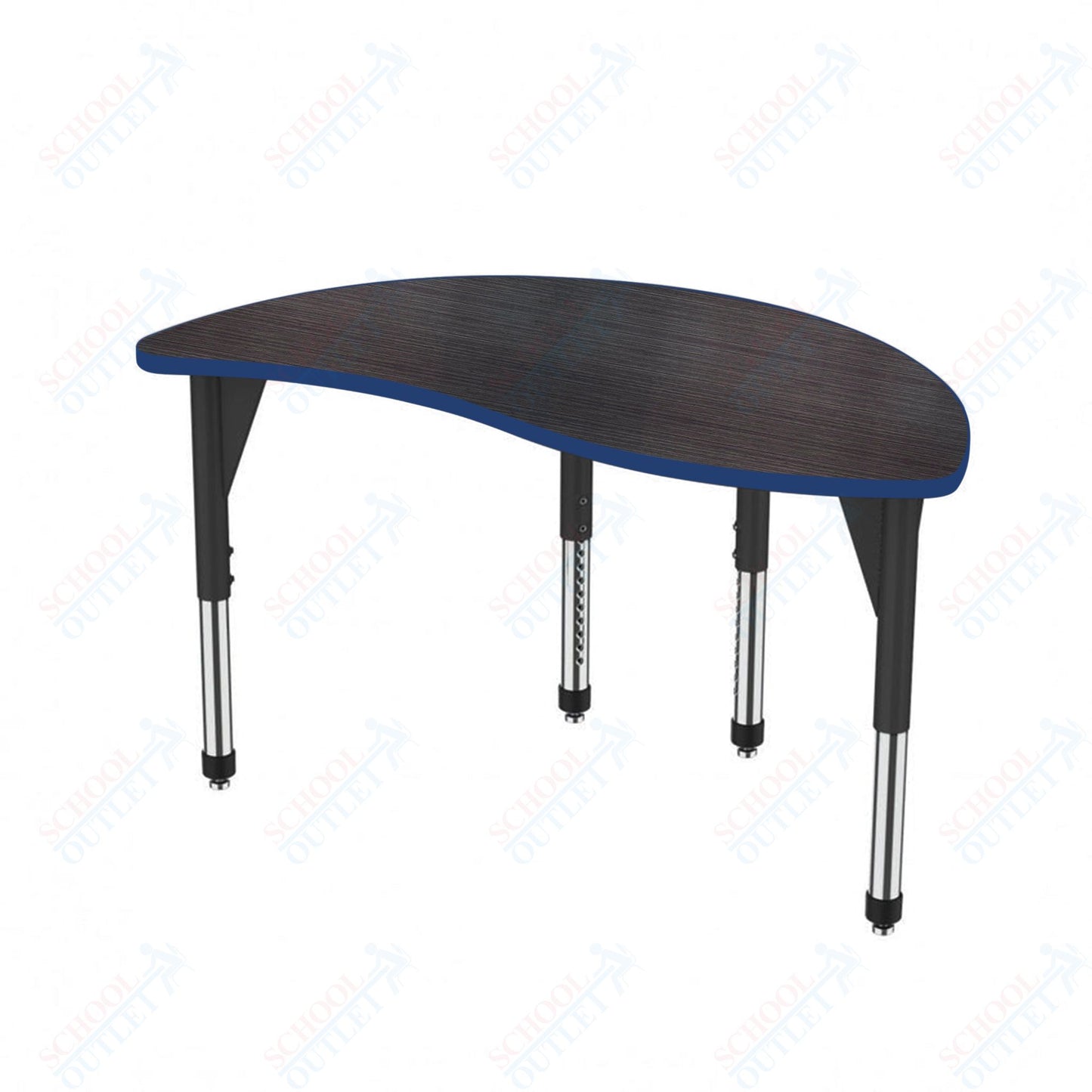 Marco Premier Series Wave Half Round Stand-Up Table 30" x 54" Adjustable Height 32"-42" (43-2252-MA)