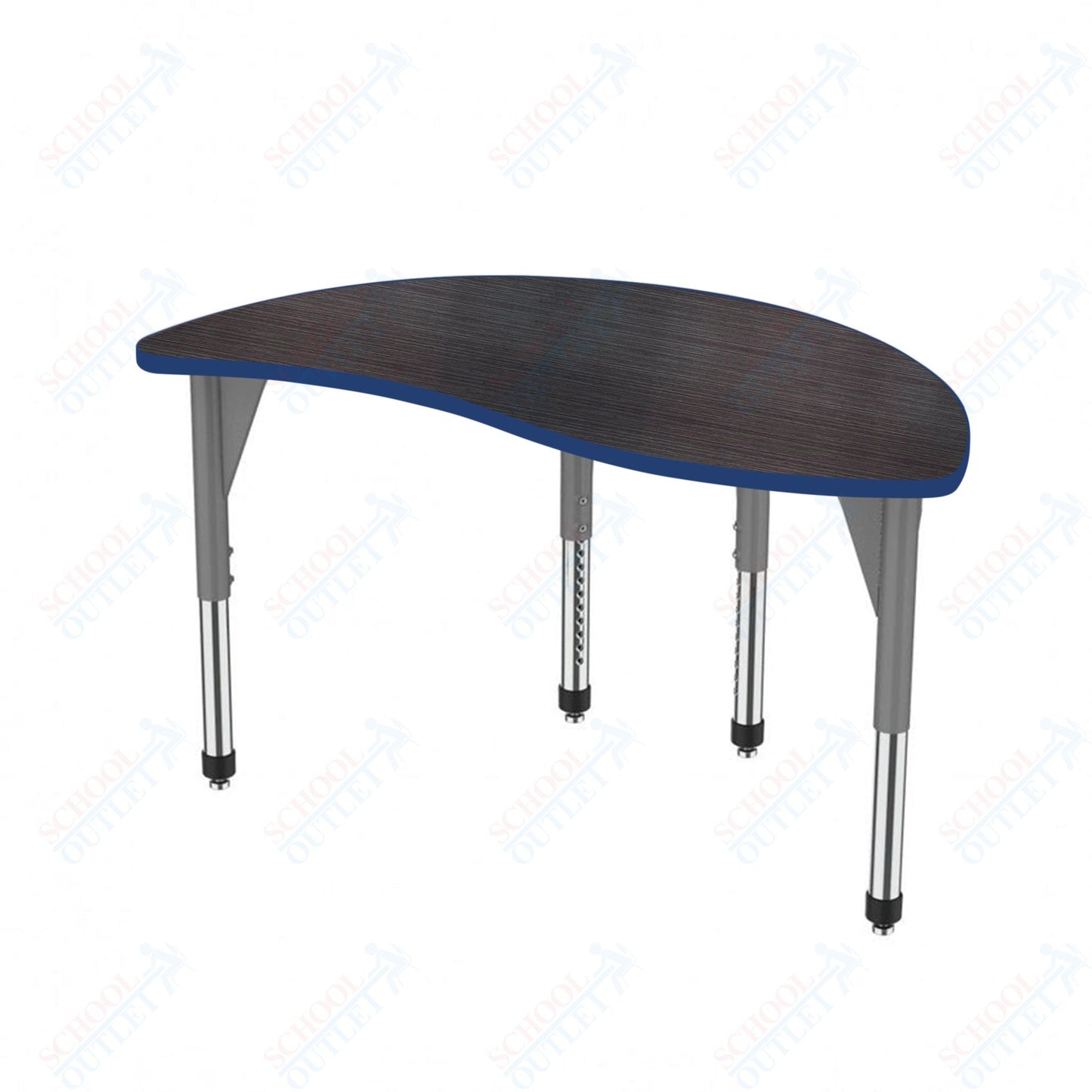 Marco Premier Series Wave Half Round Stand-Up Table 30" x 54" Adjustable Height 32"-42" (43-2252-MA)