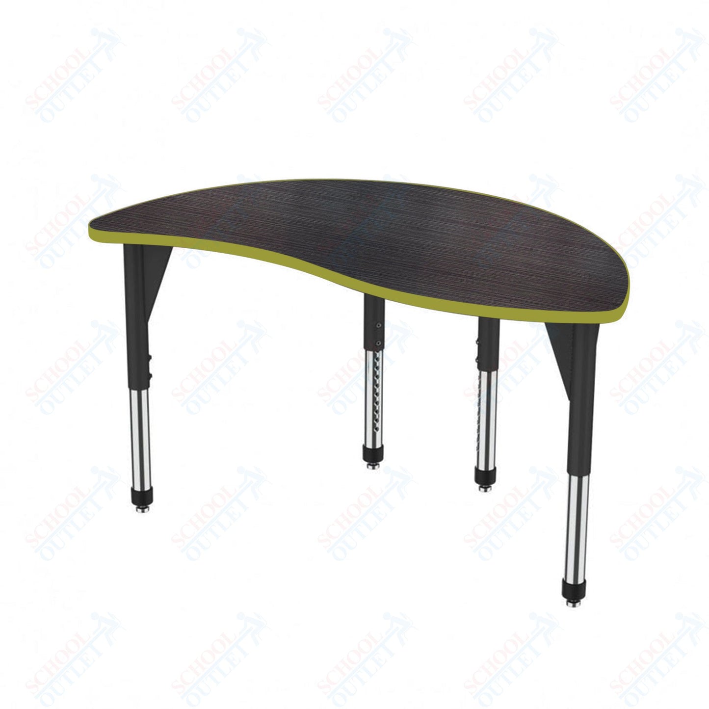 Marco Premier Series Wave Half Round Stand-Up Table 30" x 54" Adjustable Height 32"-42" (43-2252-MA)