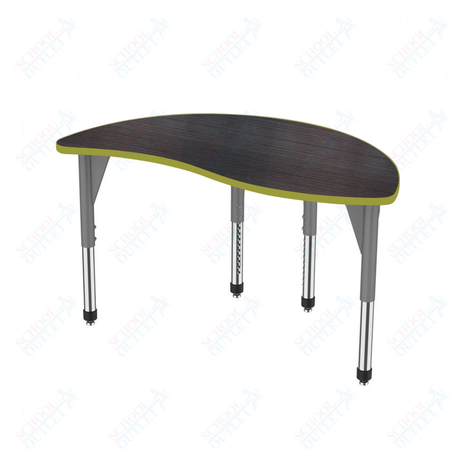 Marco Premier Series Wave Half Round Stand-Up Table 30" x 54" Adjustable Height 32"-42" (43-2252-MA)