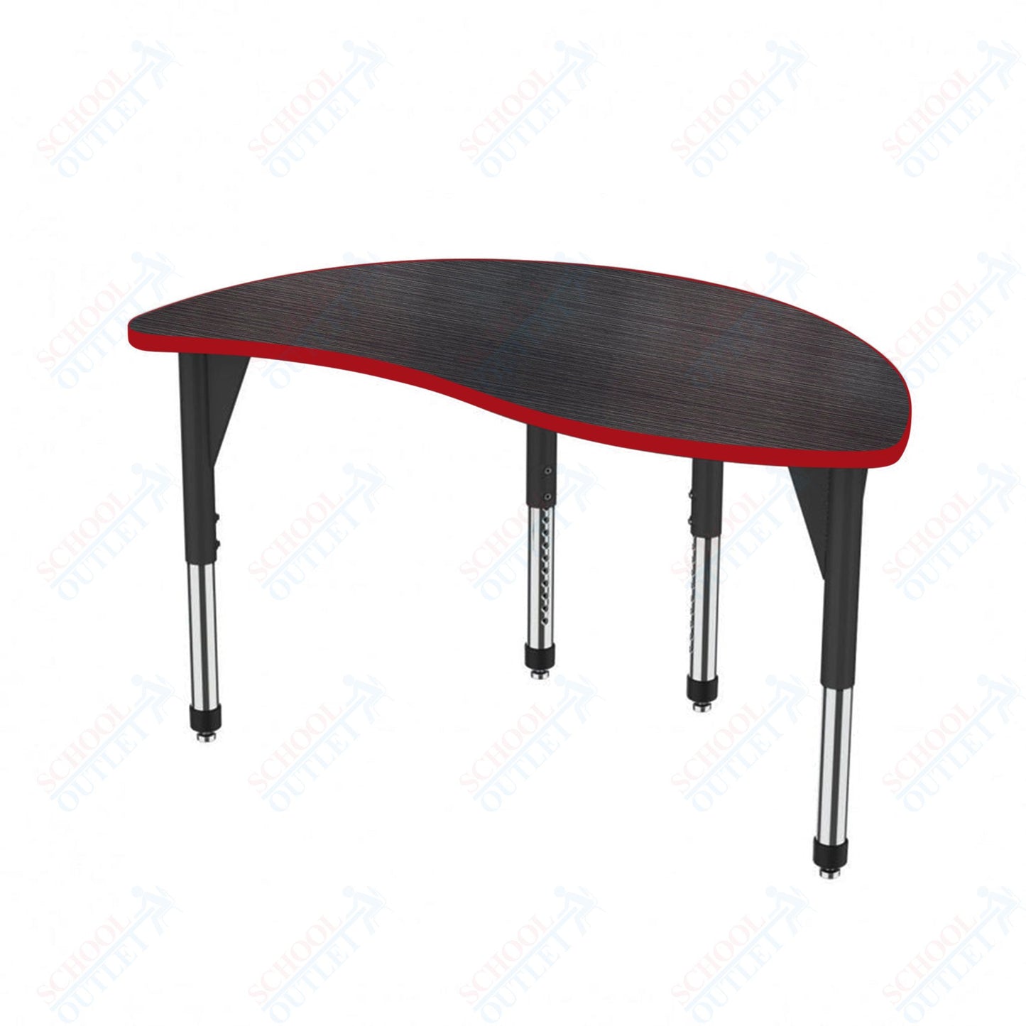Marco Premier Series Wave Half Round Stand-Up Table 30" x 54" Adjustable Height 32"-42" (43-2252-MA)