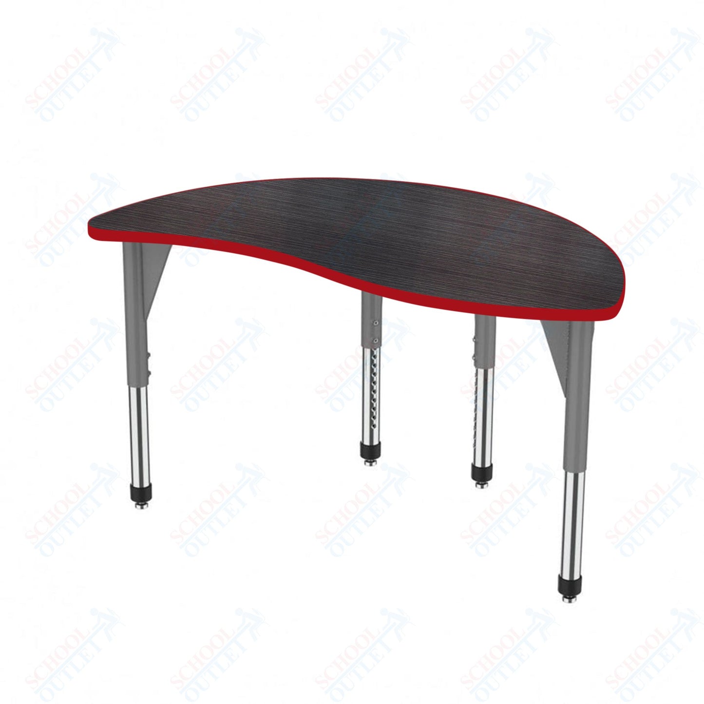 Marco Premier Series Wave Half Round Stand-Up Table 30" x 54" Adjustable Height 32"-42" (43-2252-MA)