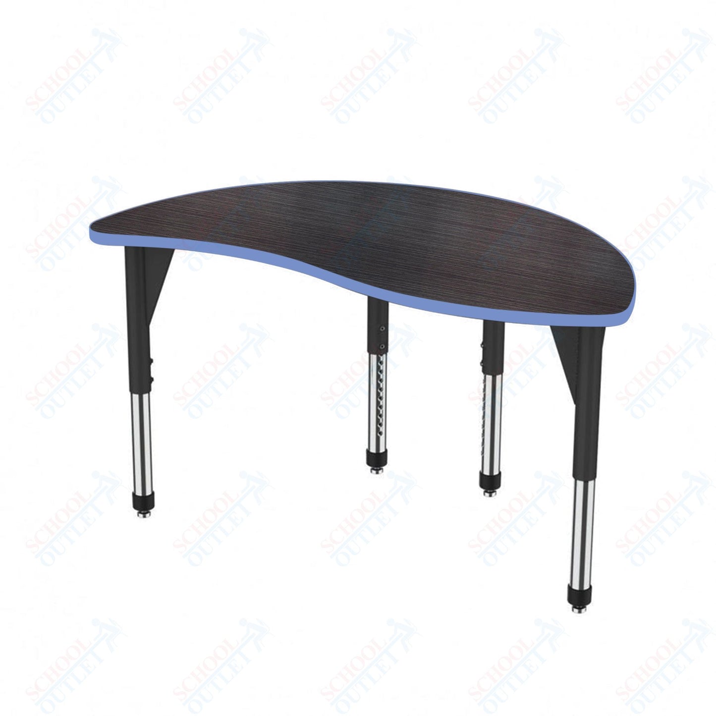 Marco Premier Series Wave Half Round Stand-Up Table 30" x 54" Adjustable Height 32"-42" (43-2252-MA)