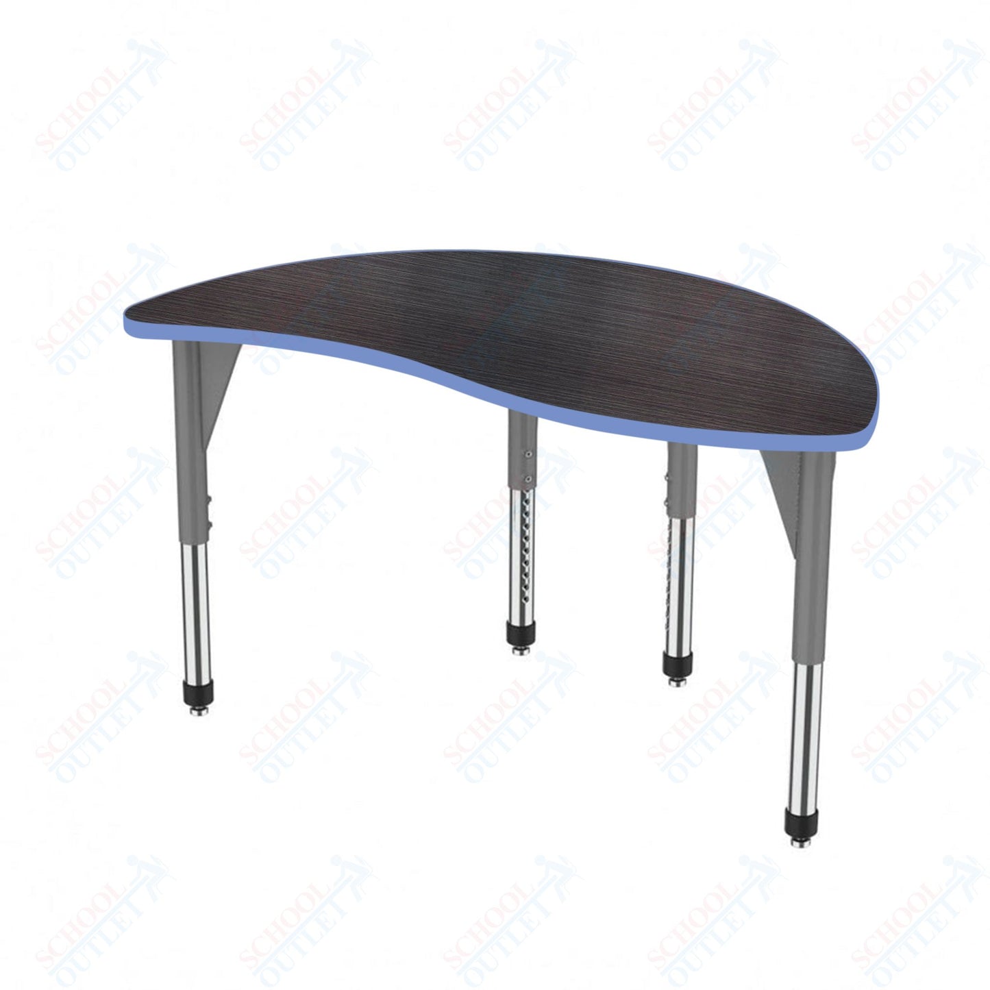 Marco Premier Series Wave Half Round Stand-Up Table 30" x 54" Adjustable Height 32"-42" (43-2252-MA)