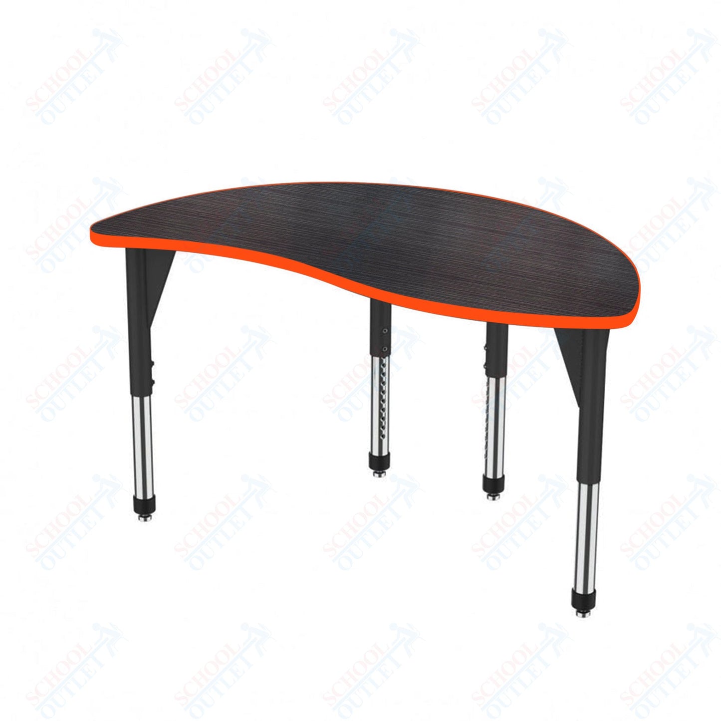 Marco Premier Series Wave Half Round Stand-Up Table 30" x 54" Adjustable Height 32"-42" (43-2252-MA)