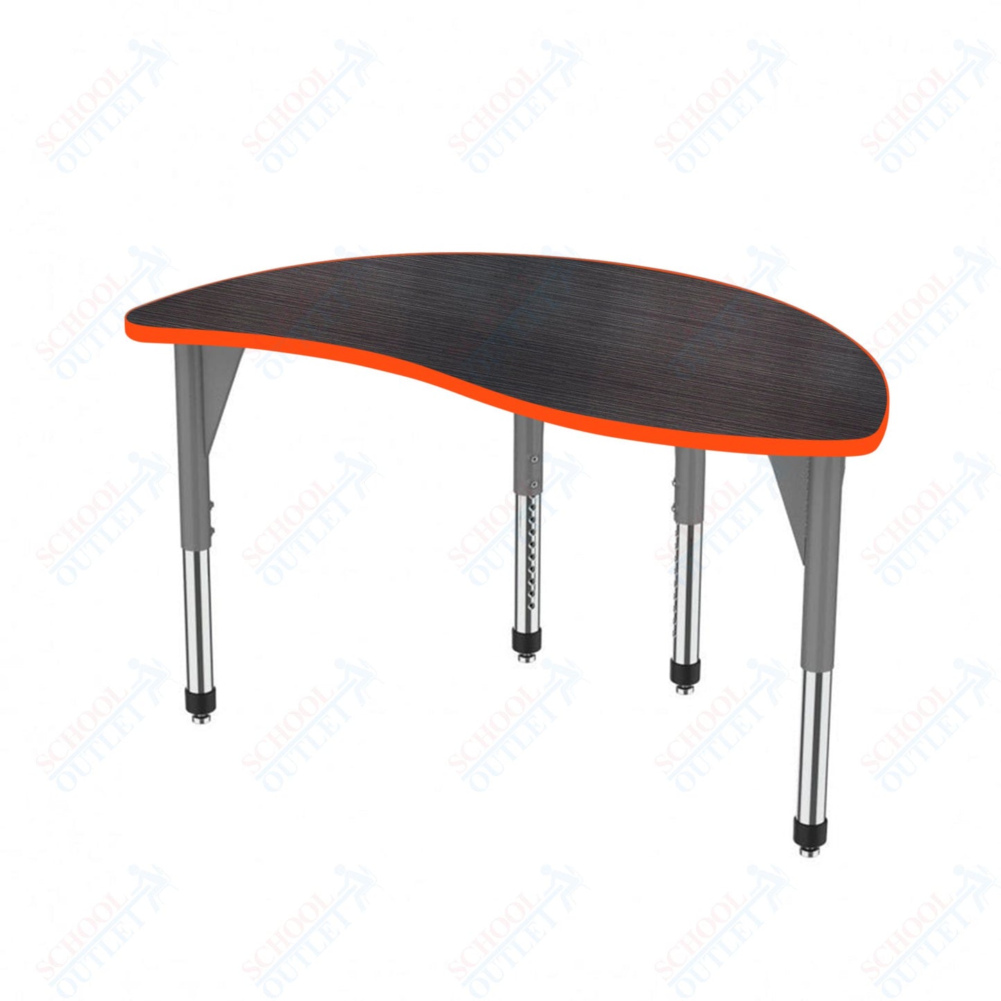 Marco Premier Series Wave Half Round Stand-Up Table 30" x 54" Adjustable Height 32"-42" (43-2252-MA)