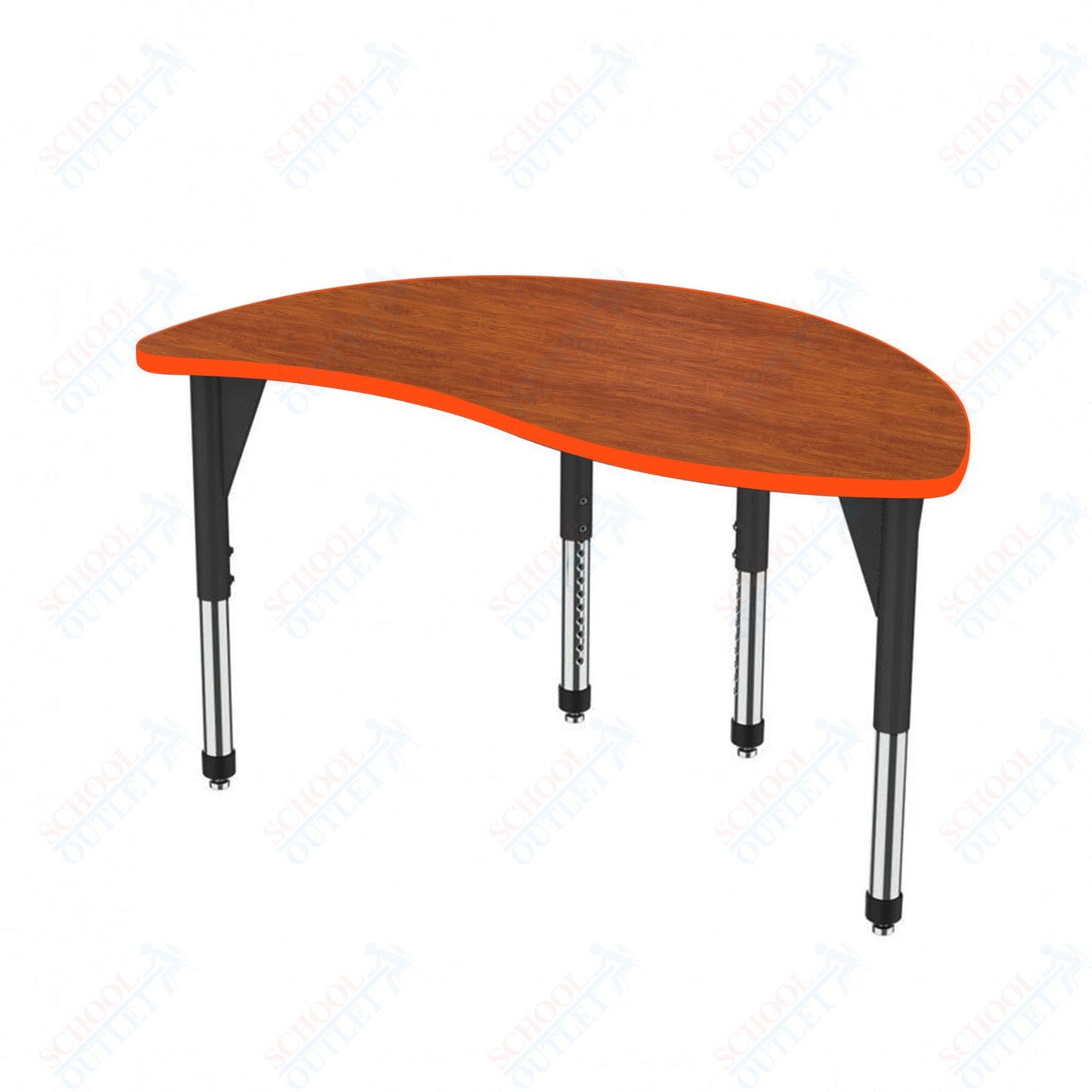 Marco Premier Series Wave Half Round Stand-Up Table 30" x 54" Adjustable Height 32"-42" (43-2252-MA)