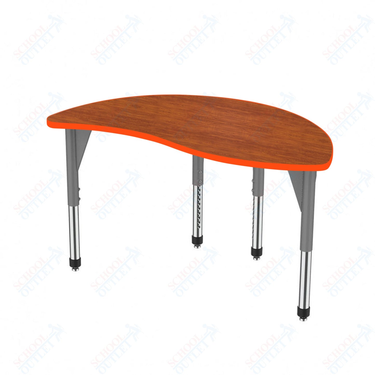 Marco Premier Series Wave Half Round Stand-Up Table 30" x 54" Adjustable Height 32"-42" (43-2252-MA)