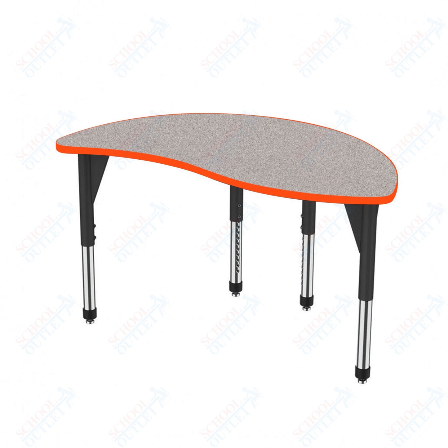 Marco Premier Series Wave Half Round Stand-Up Table 30" x 54" Adjustable Height 32"-42" (43-2252-MA)