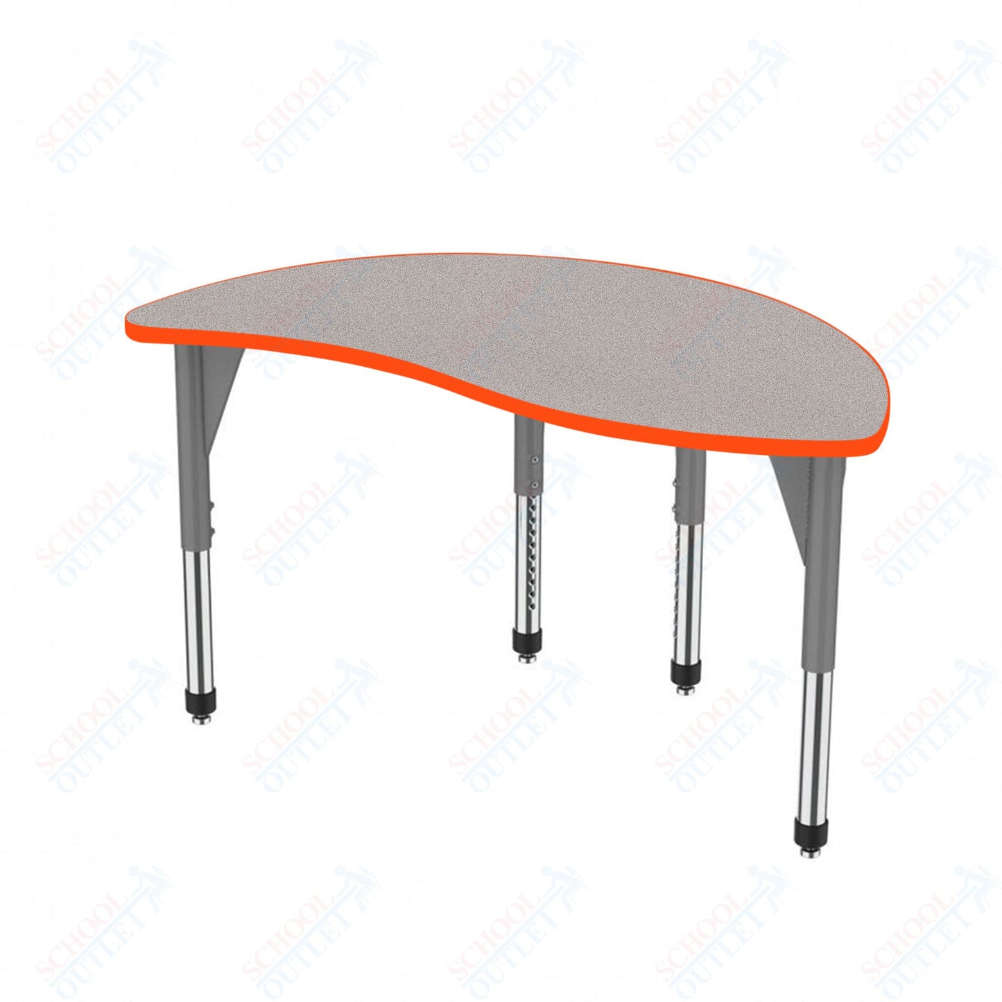 Marco Premier Series Wave Half Round Stand-Up Table 30" x 54" Adjustable Height 32"-42" (43-2252-MA)
