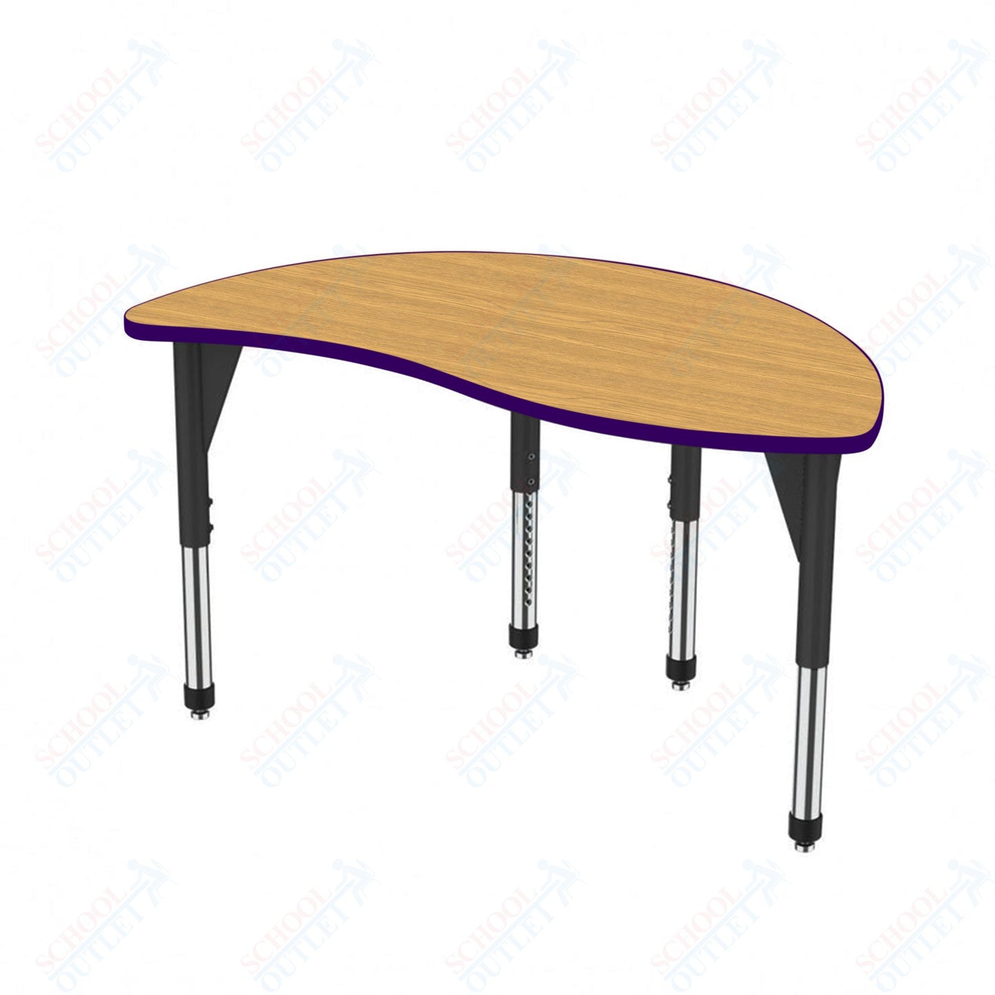 Marco Premier Series Wave Half Round Stand-Up Table 30" x 54" Adjustable Height 32"-42" (43-2252-MA)
