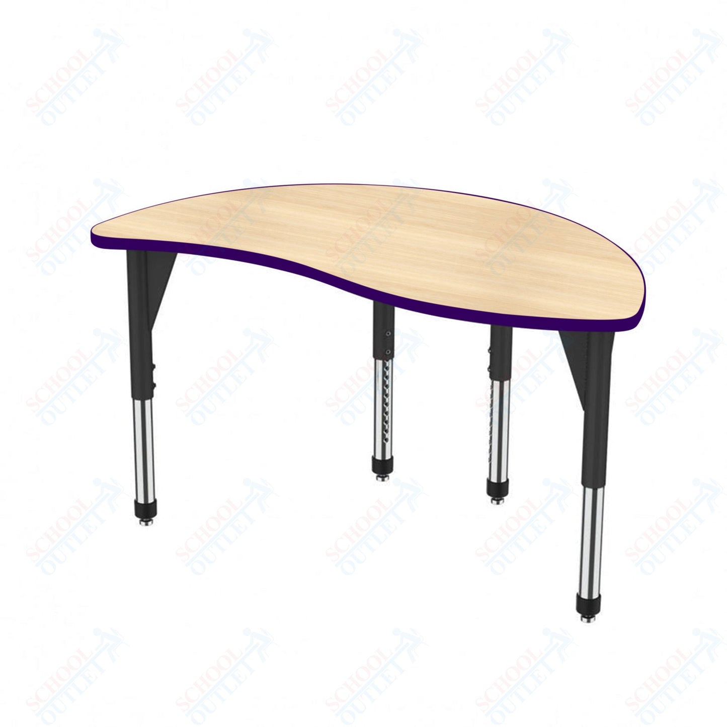 Marco Premier Series Wave Half Round Stand-Up Table 30" x 54" Adjustable Height 32"-42" (43-2252-MA)