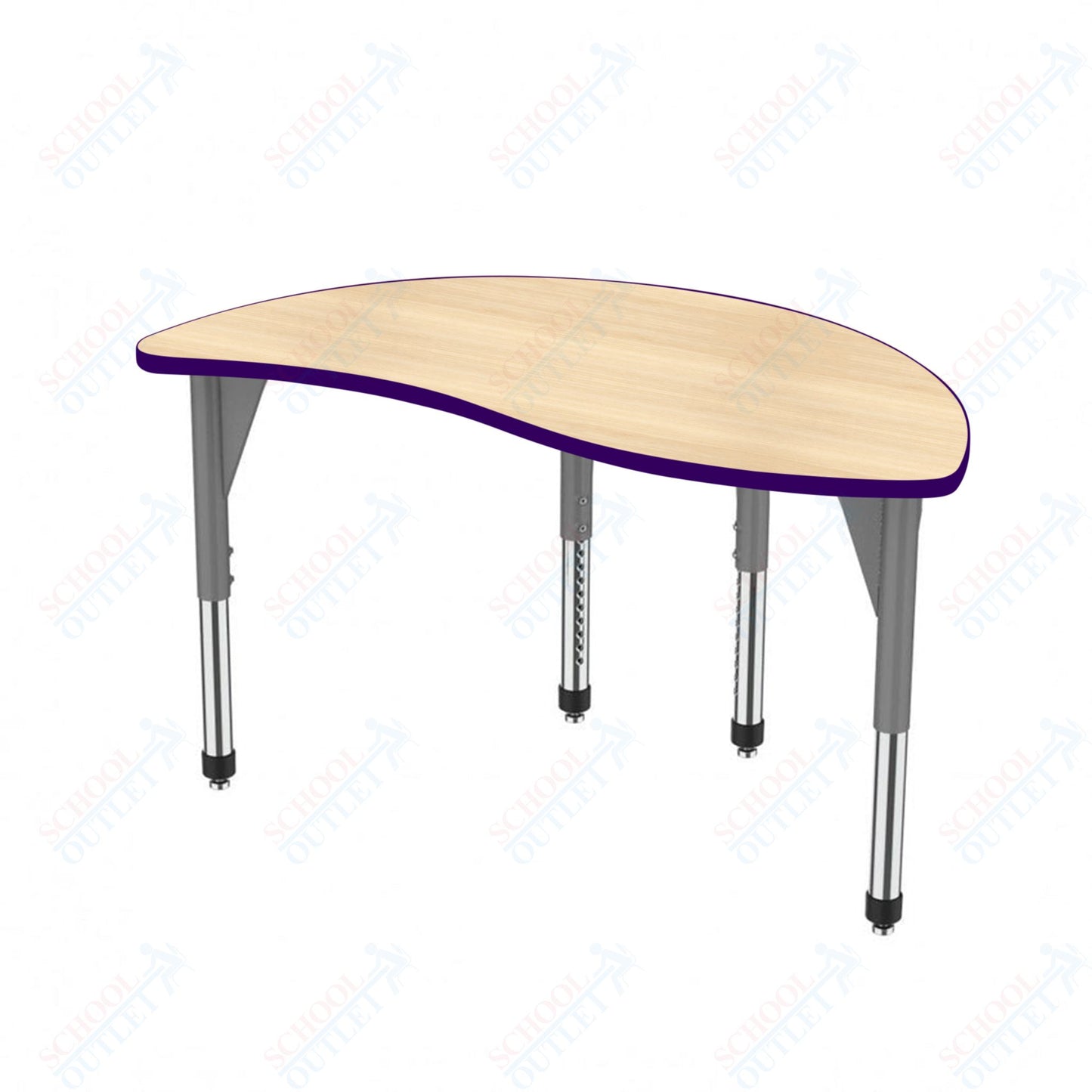 Marco Premier Series Wave Half Round Stand-Up Table 30" x 54" Adjustable Height 32"-42" (43-2252-MA)