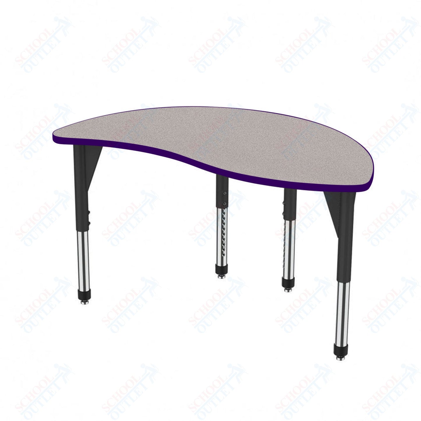 Marco Premier Series Wave Half Round Stand-Up Table 30" x 54" Adjustable Height 32"-42" (43-2252-MA)