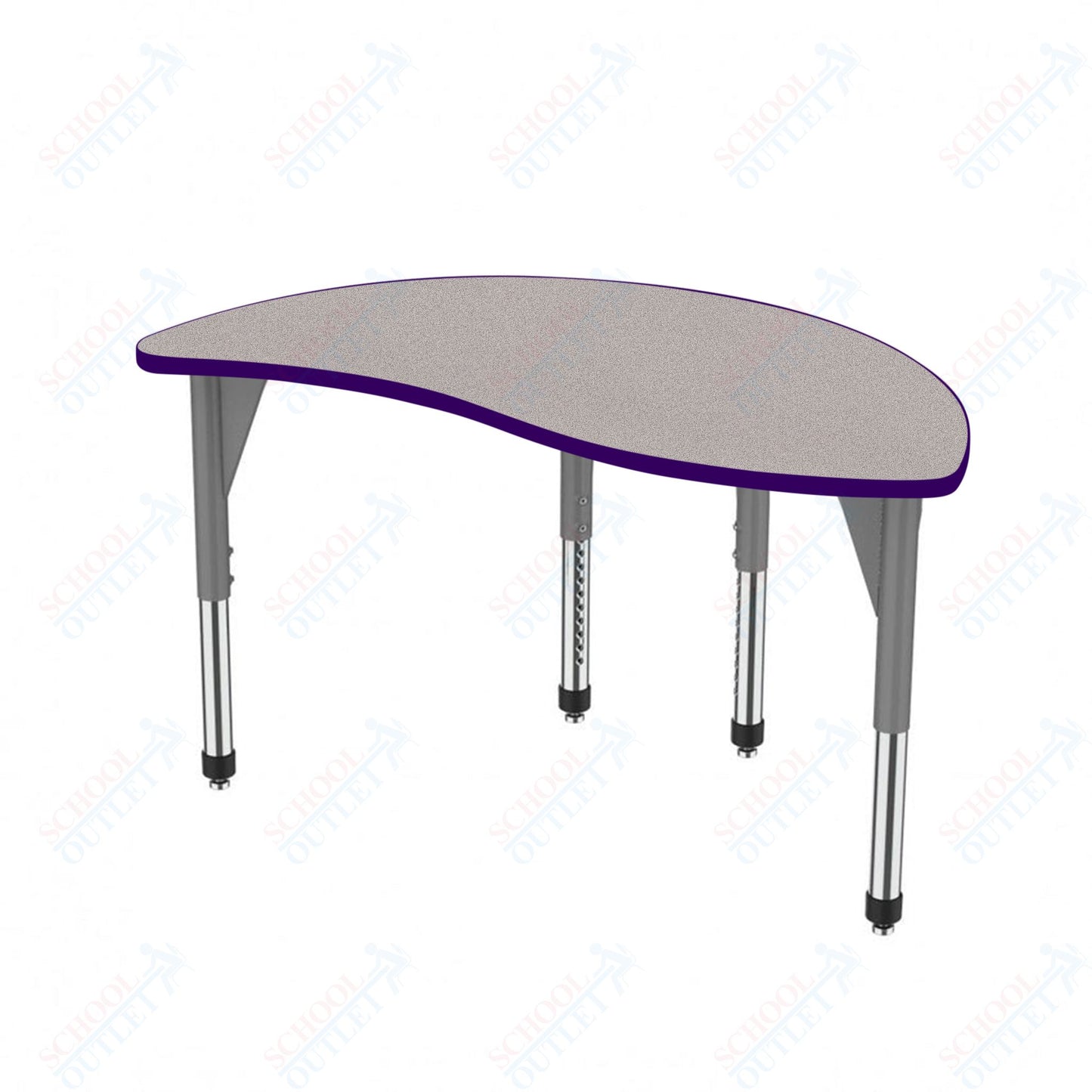 Marco Premier Series Wave Half Round Stand-Up Table 30" x 54" Adjustable Height 32"-42" (43-2252-MA)