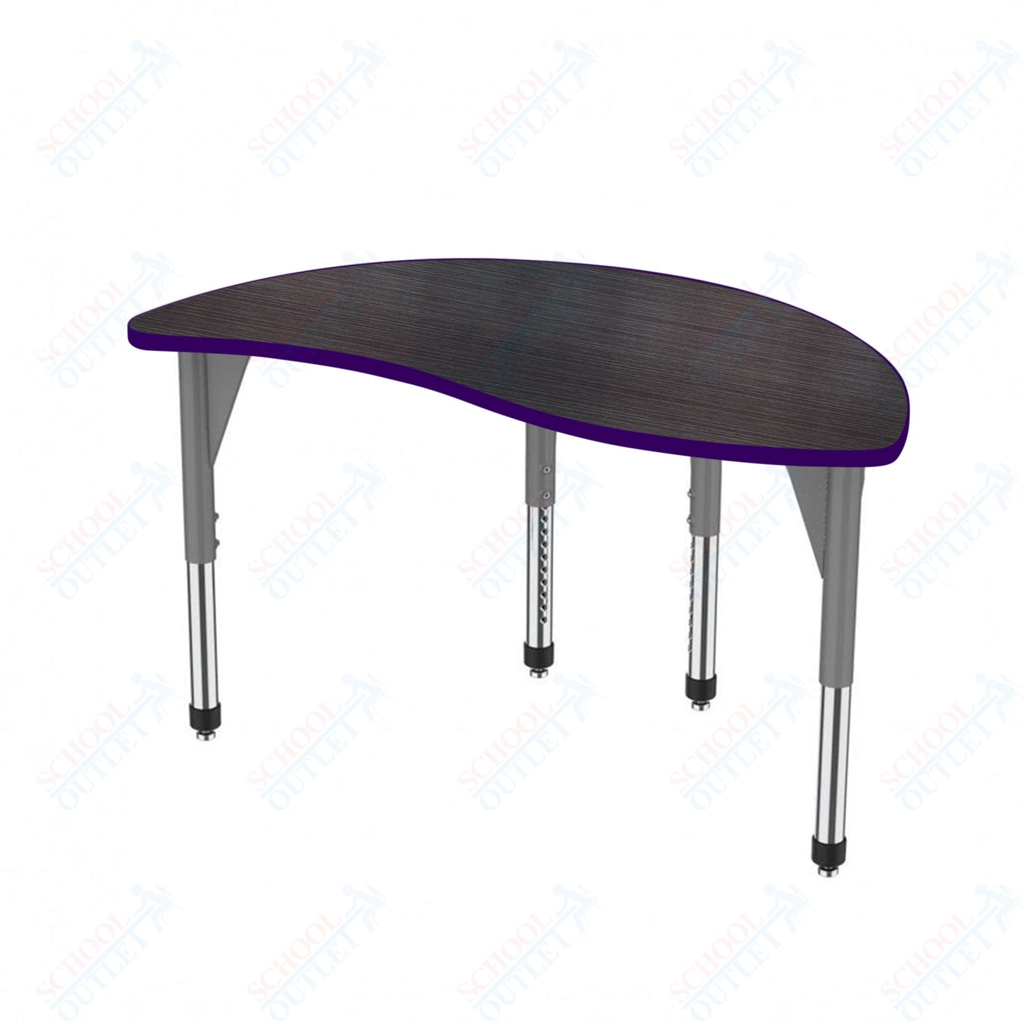Marco Premier Series Wave Half Round Stand-Up Table 30" x 54" Adjustable Height 32"-42" (43-2252-MA)