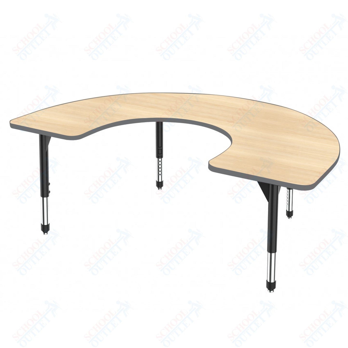 Marco Premier Series Horseshoe Stand-Up Table 60" x 66" Adjustable Height 32"-42" (43-2270-MA)