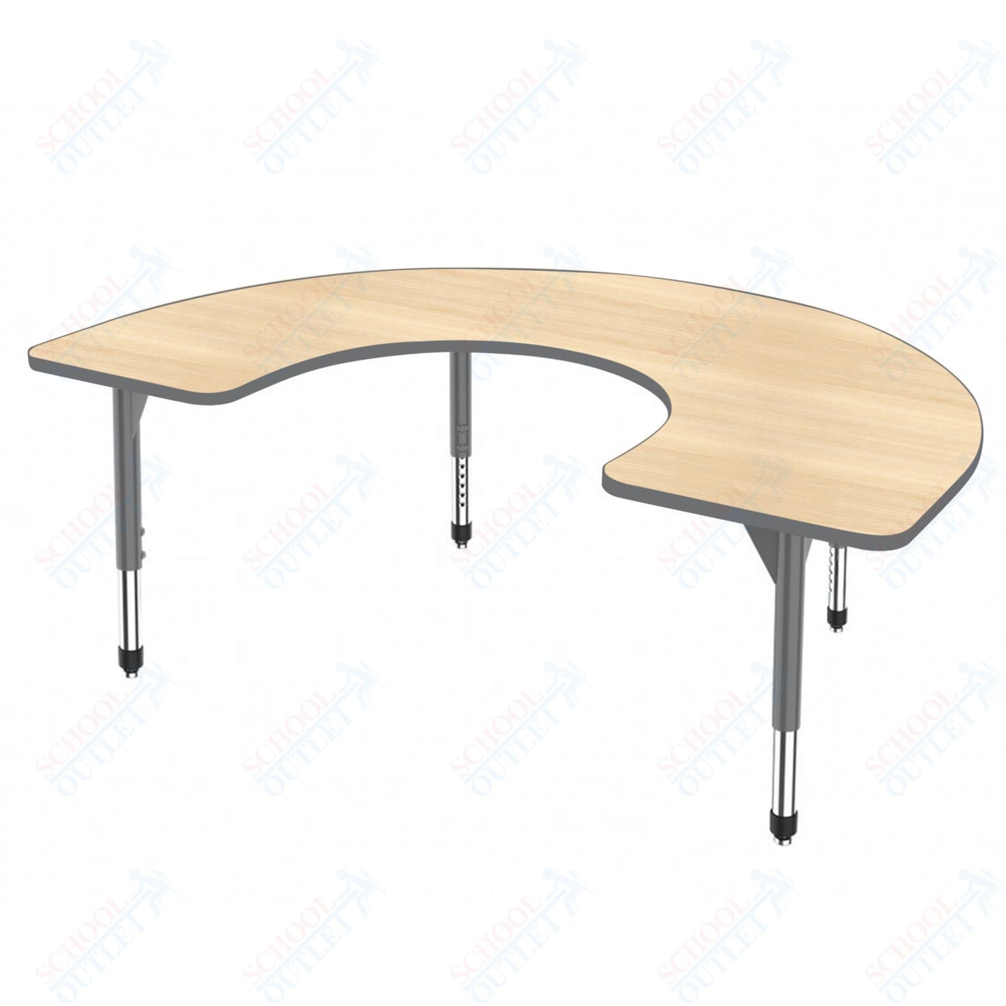 Marco Premier Series Horseshoe Stand-Up Table 60" x 66" Adjustable Height 32"-42" (43-2270-MA)
