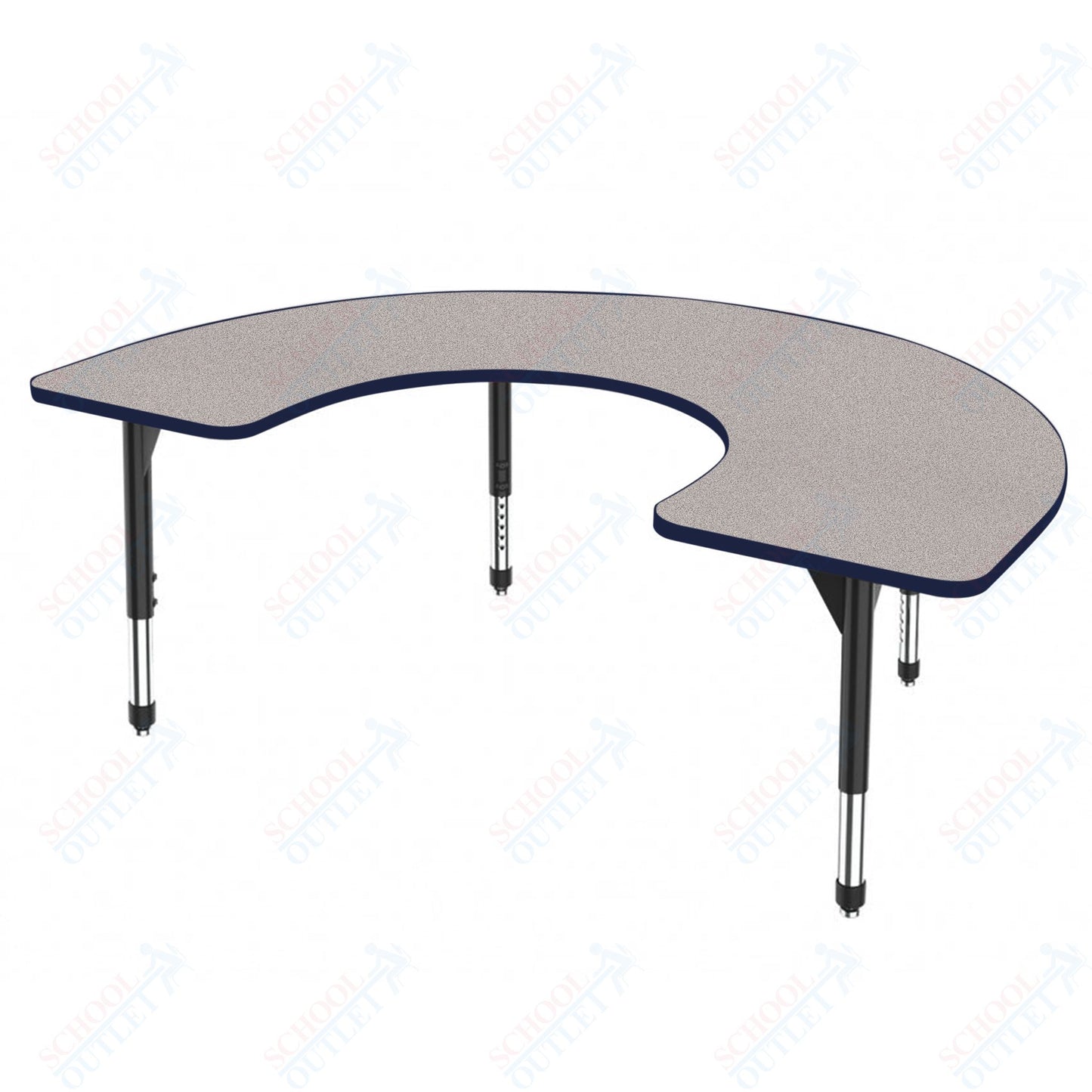 Marco Premier Series Horseshoe Stand-Up Table 60" x 66" Adjustable Height 32"-42" (43-2270-MA)