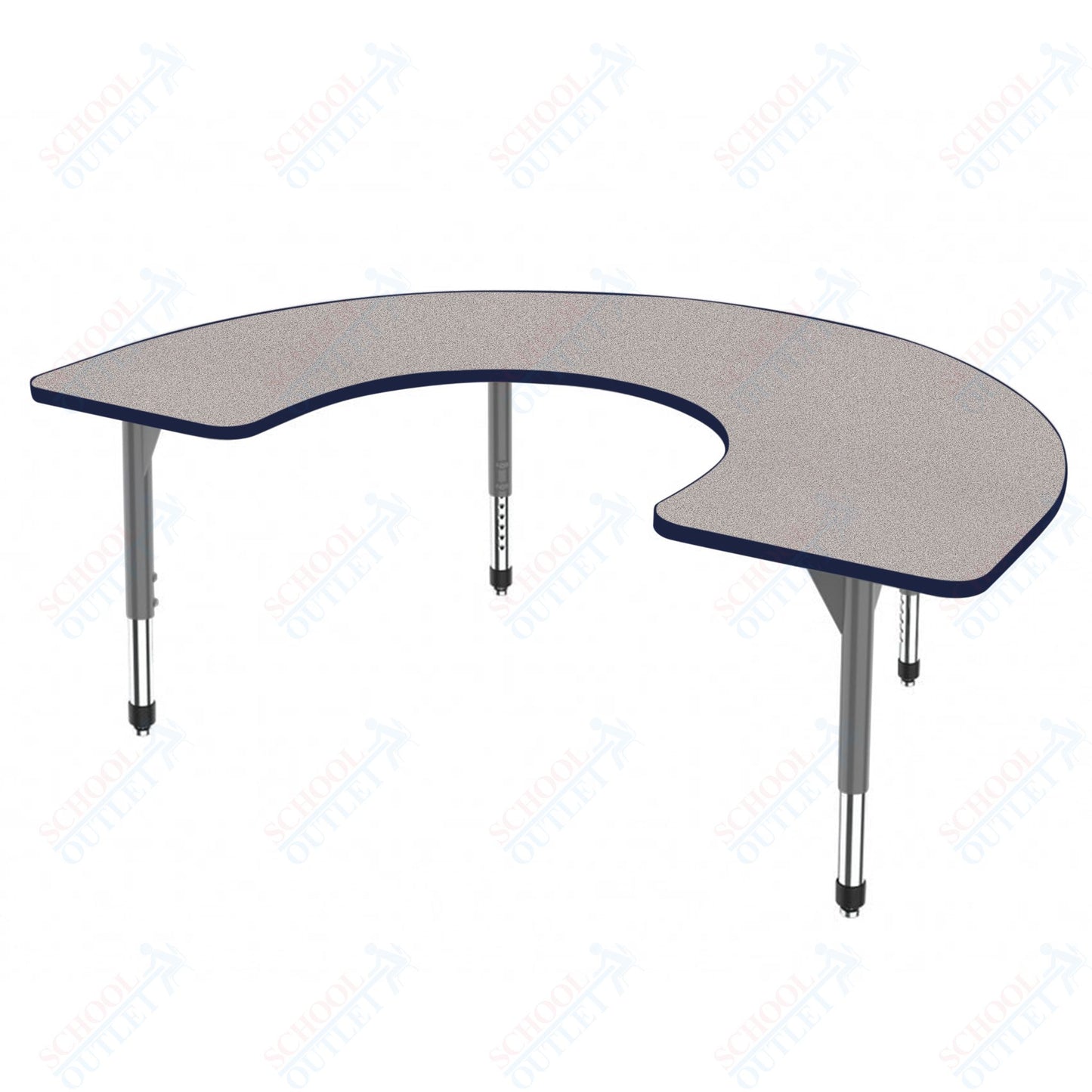 Marco Premier Series Horseshoe Stand-Up Table 60" x 66" Adjustable Height 32"-42" (43-2270-MA)