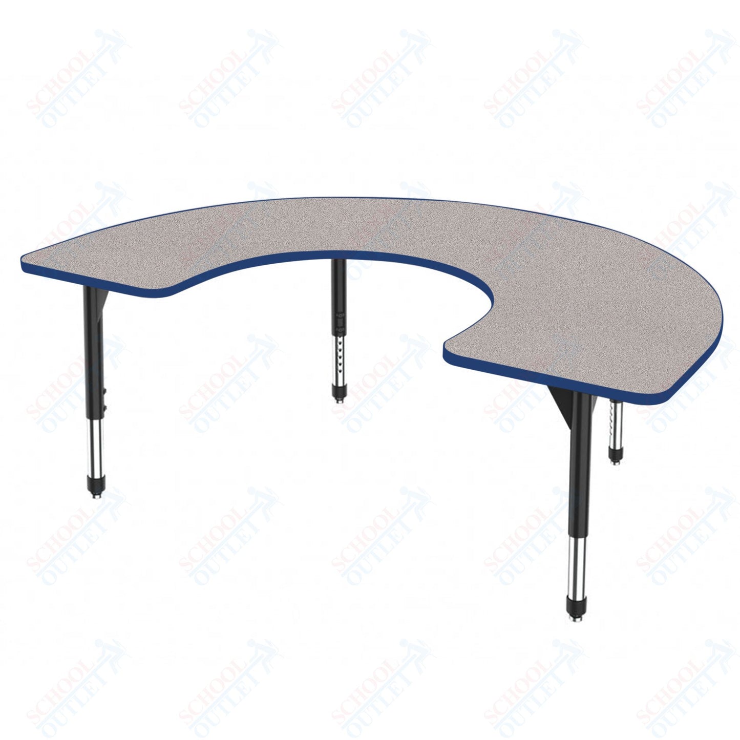 Marco Premier Series Horseshoe Stand-Up Table 60" x 66" Adjustable Height 32"-42" (43-2270-MA)