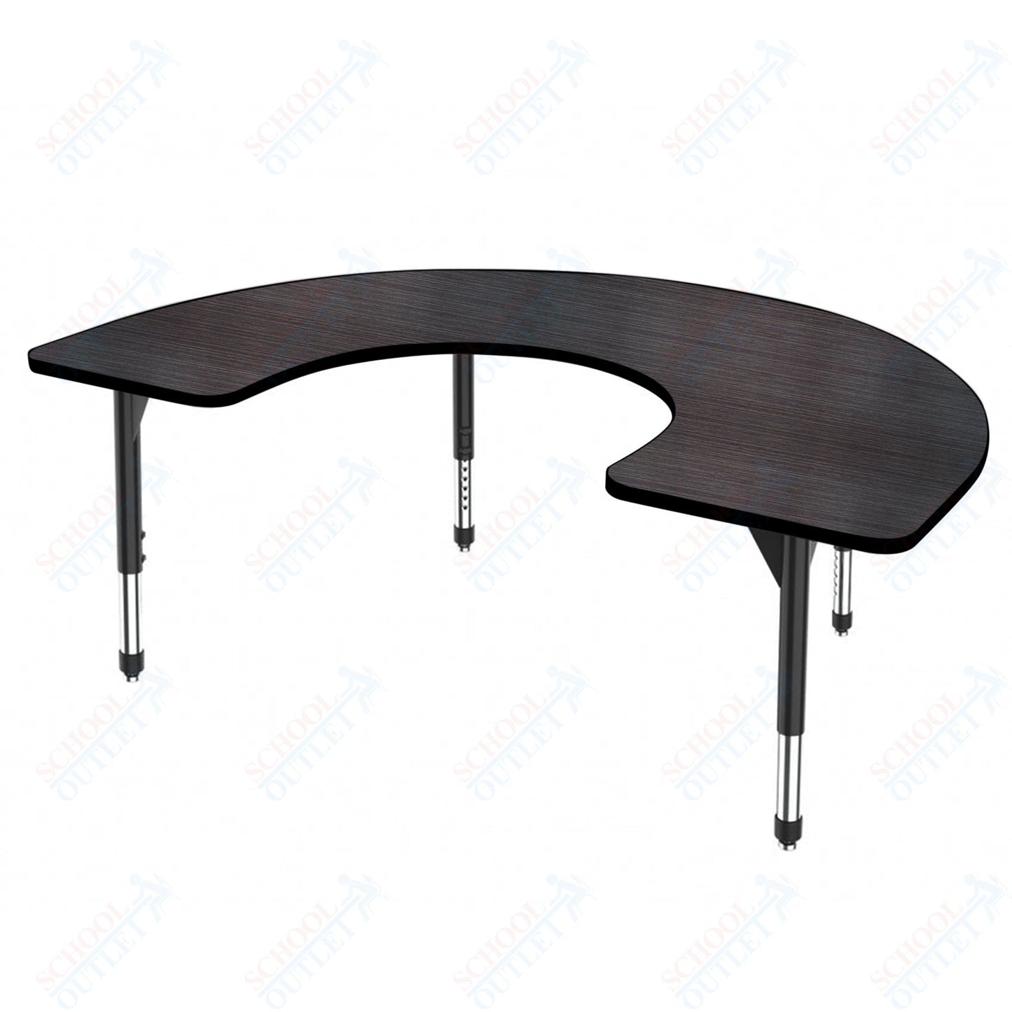 Marco Premier Series Horseshoe Stand-Up Table 60" x 66" Adjustable Height 32"-42" (43-2270-MA)