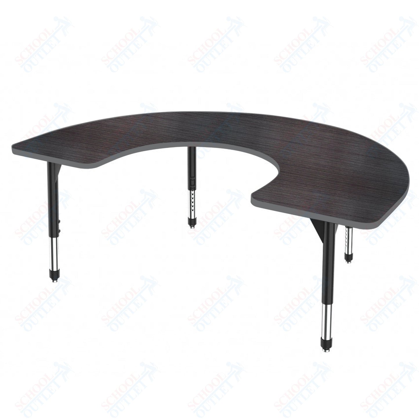 Marco Premier Series Horseshoe Stand-Up Table 60" x 66" Adjustable Height 32"-42" (43-2270-MA)